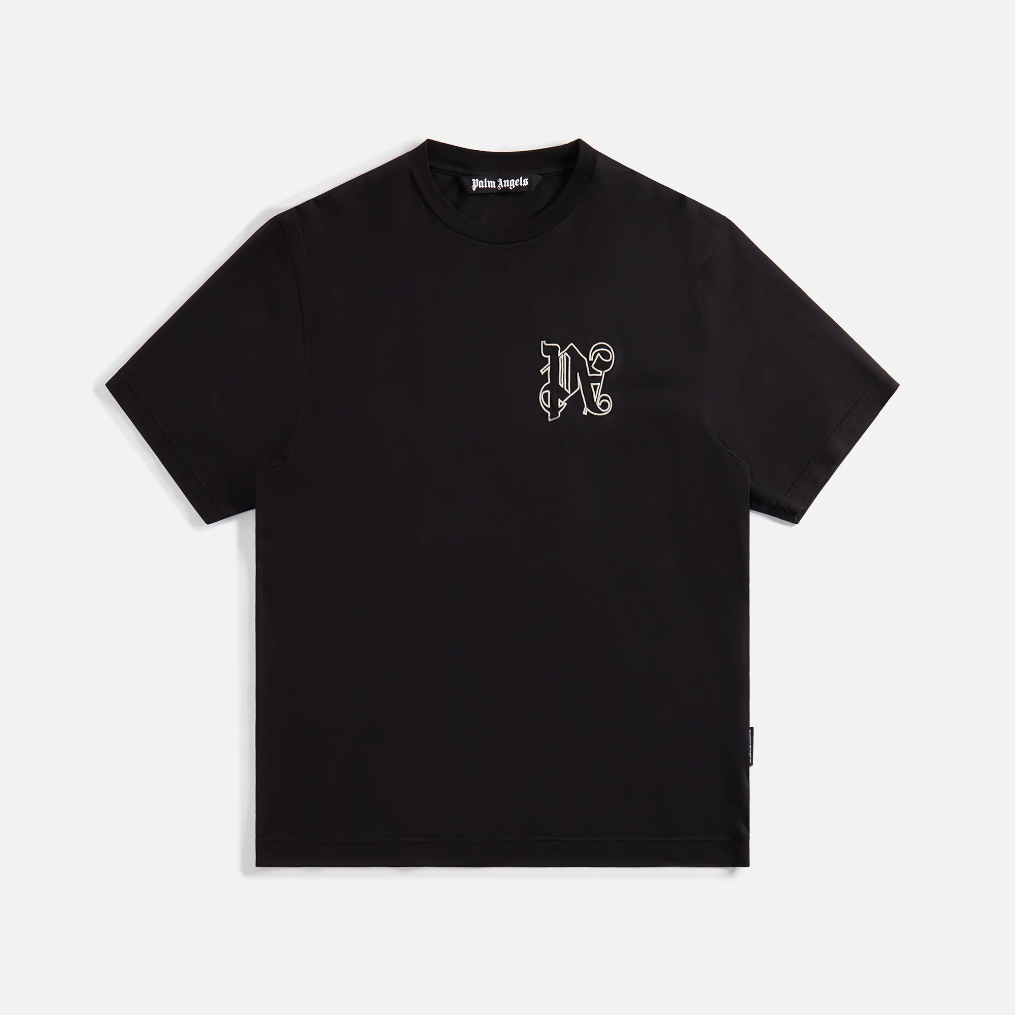 Palm Angels Monogram Regular Tee - Black / Off White
