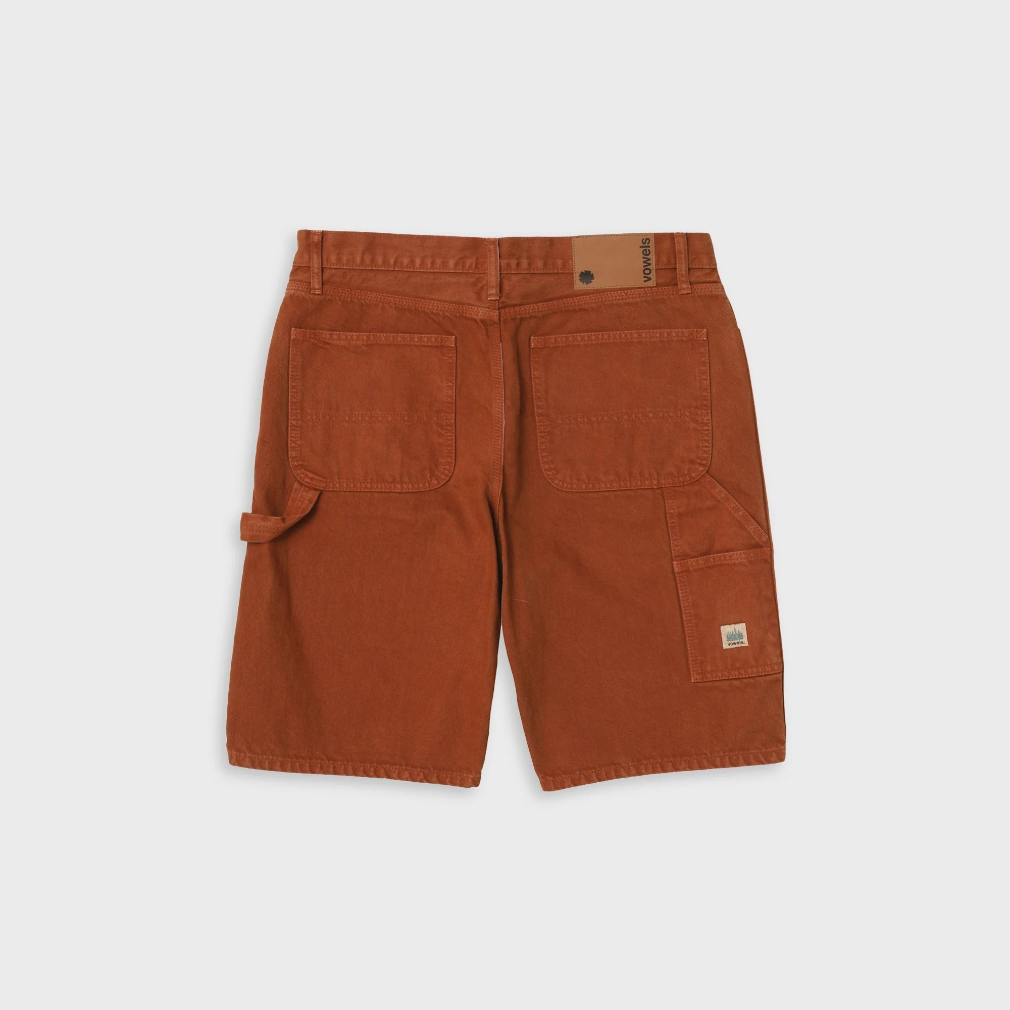 vowels Overdyed Painter Short - Persimmon - Image 2