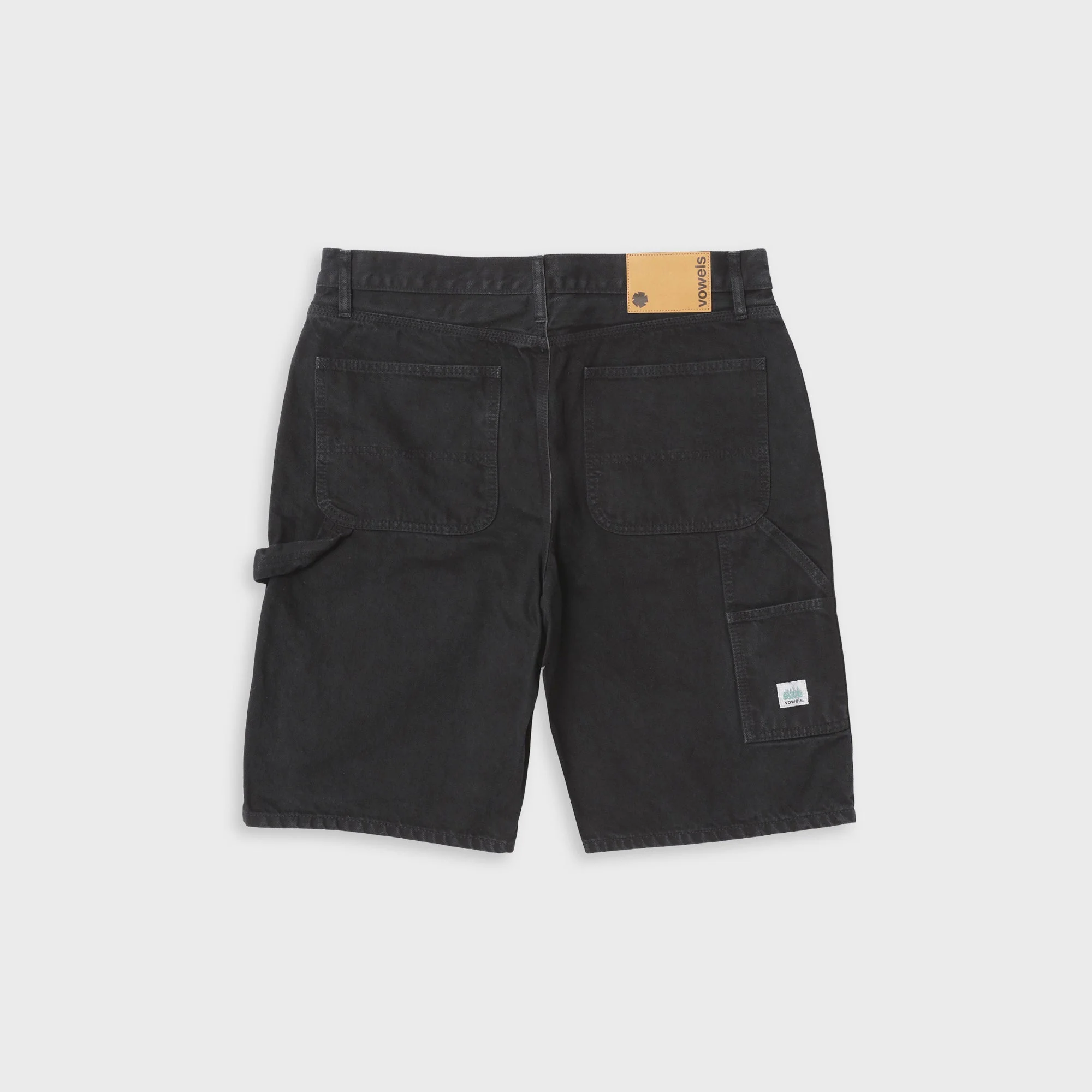 vowels Overdyed Painter Short - Black - Image 2