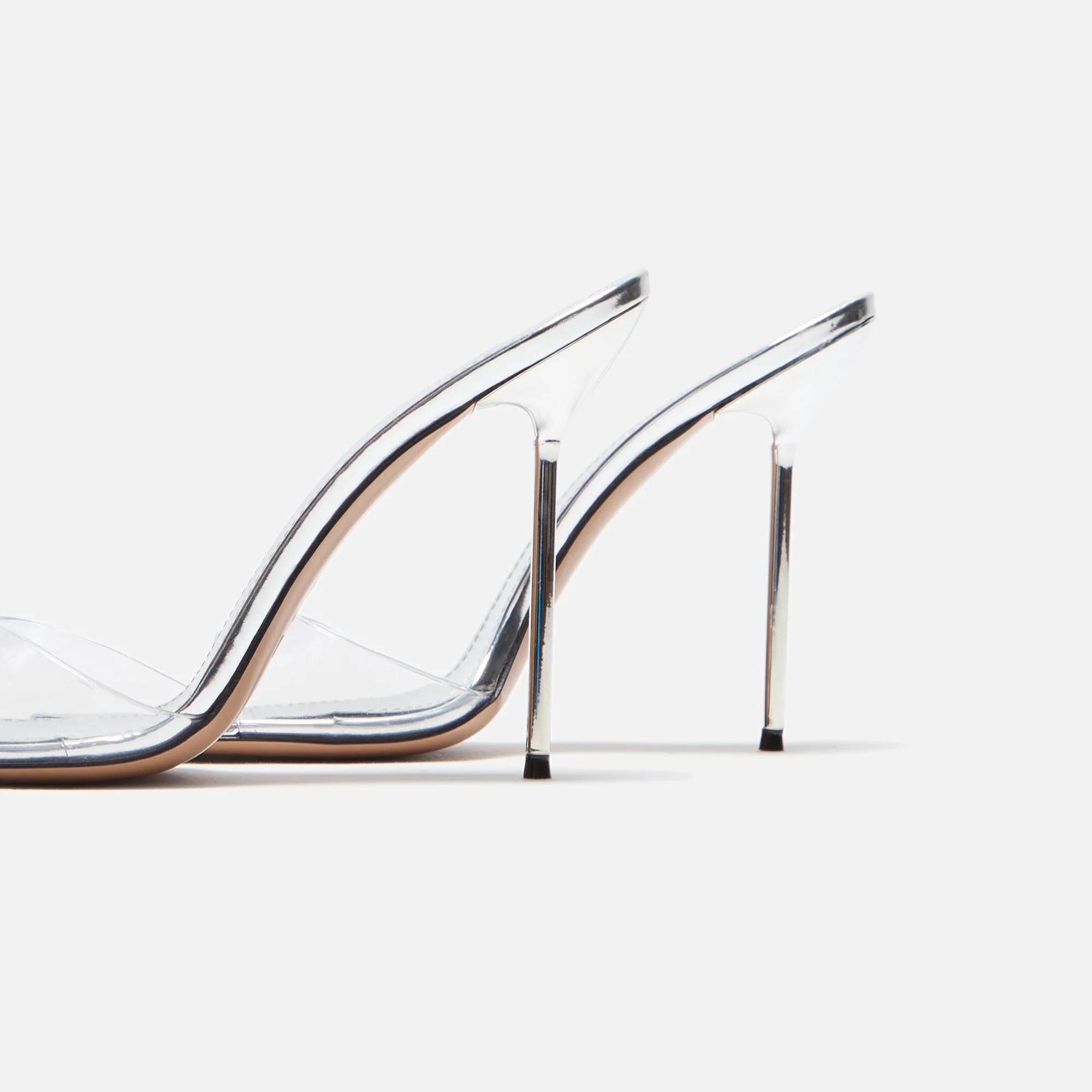 Paris Texas Lidia Mule - Silver - Image 3