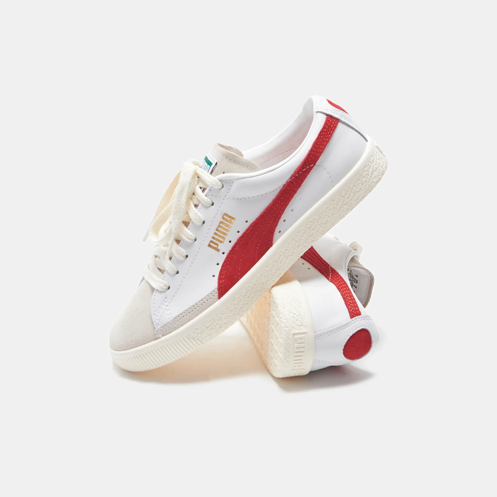 Puma Basket VTG - White / High Risk Red - Image 3