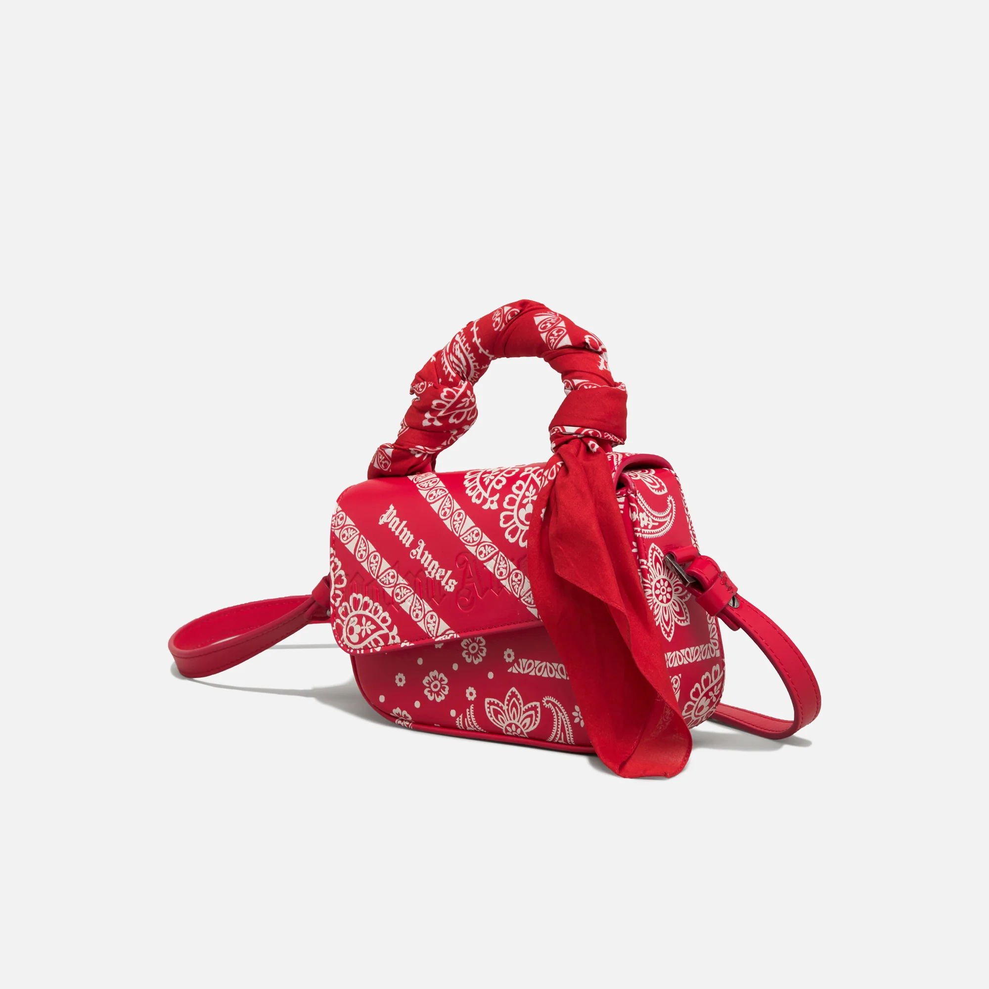 Palm Angels Bandana Handle Crash Bag - Red - Image 2