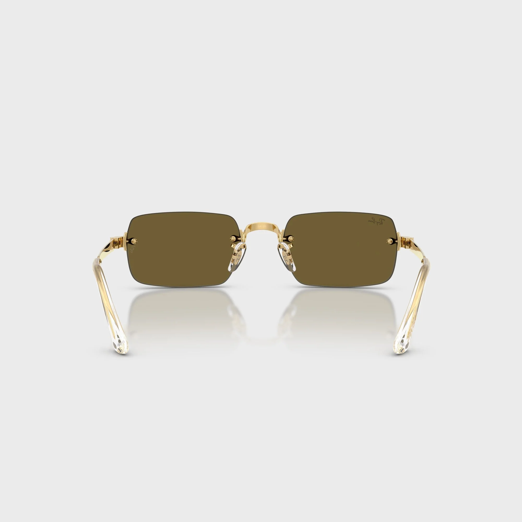 Ray Ban x A$AP ROCKY Rimless Sunglasses - Gold / Brown - Image 3