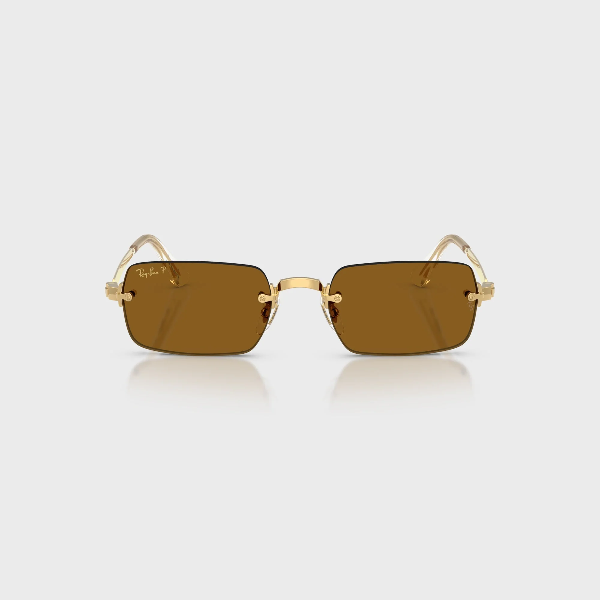Ray Ban x A$AP ROCKY Rimless Sunglasses - Gold / Brown
