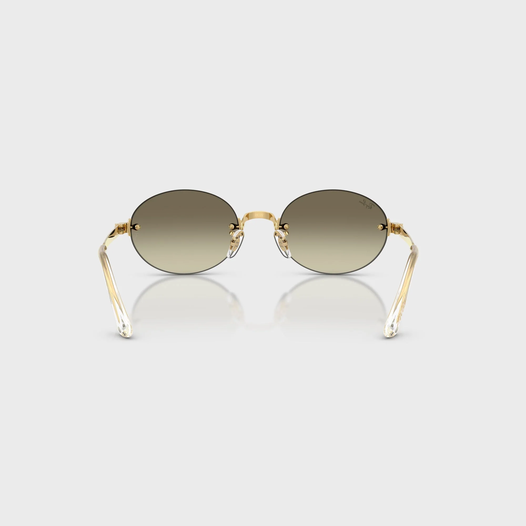 Ray Ban x A$AP ROCKY Rimless Sunglasses - Gold / Brown - Image 3
