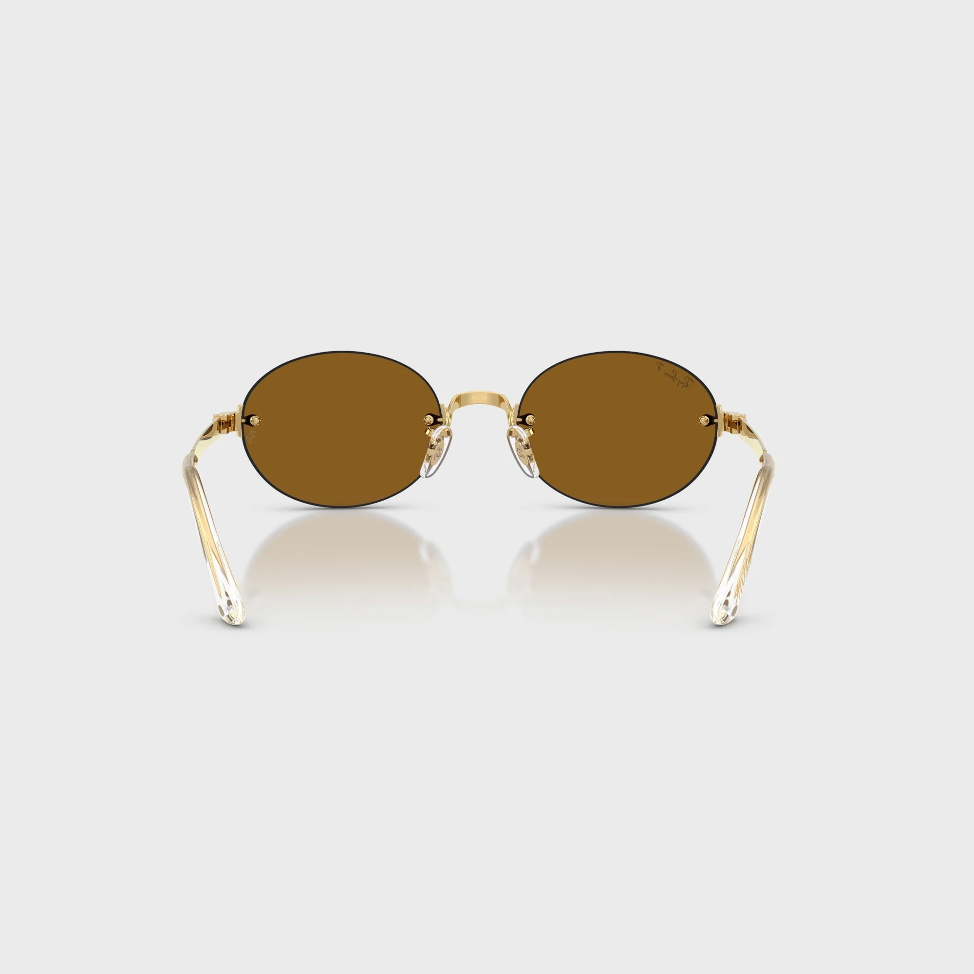 Ray Ban x A$AP ROCKY Rimless Sunglasses - Gold / Brown - Image 3