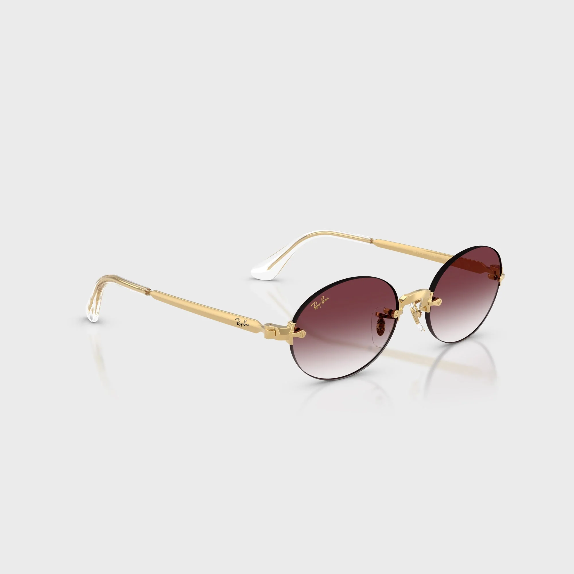 Ray Ban x A$AP ROCKY Rimless Sunglasses - Gold / Purple - Image 2