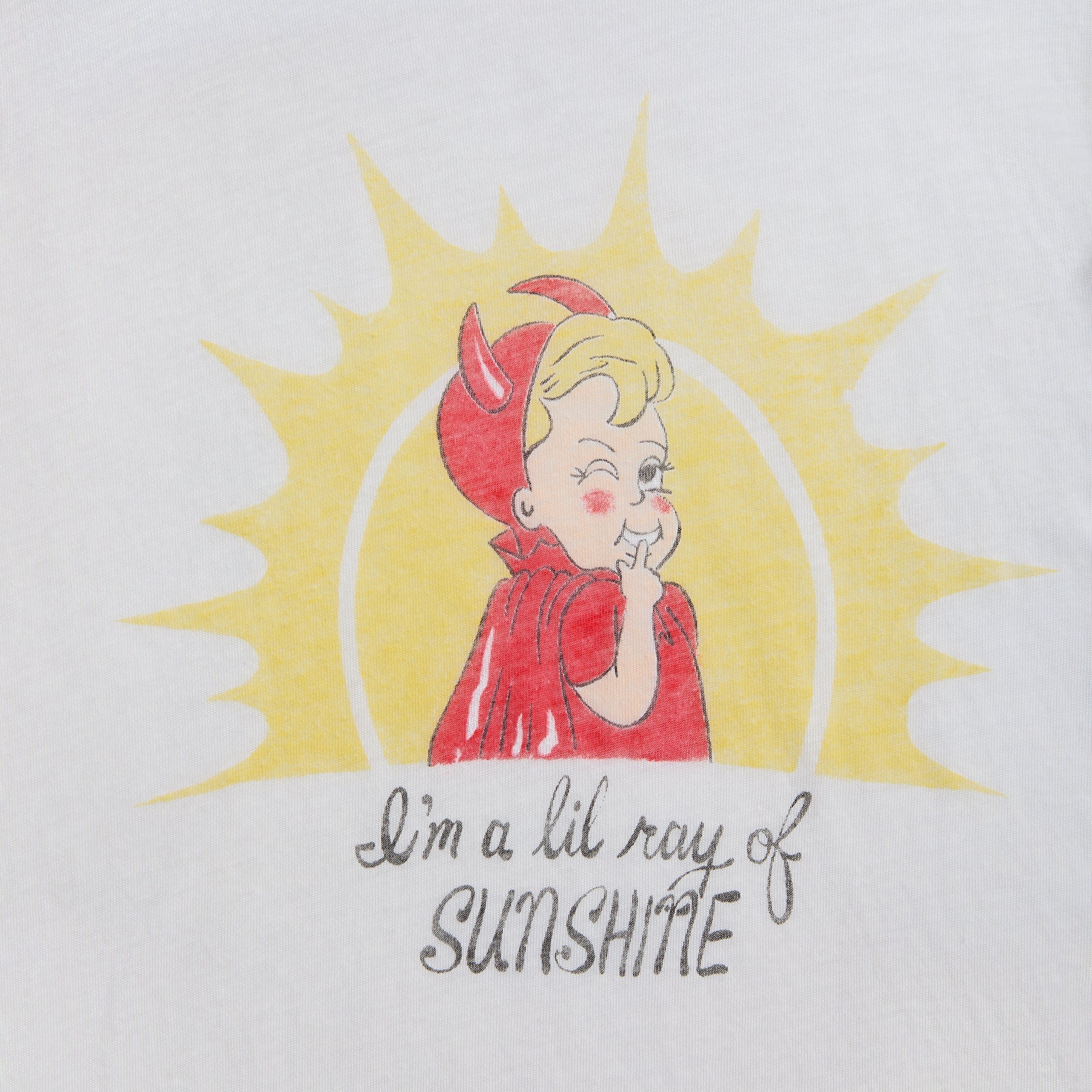 ReDone Ray of Sunshine Classic Tee - Vintage White - Image 3