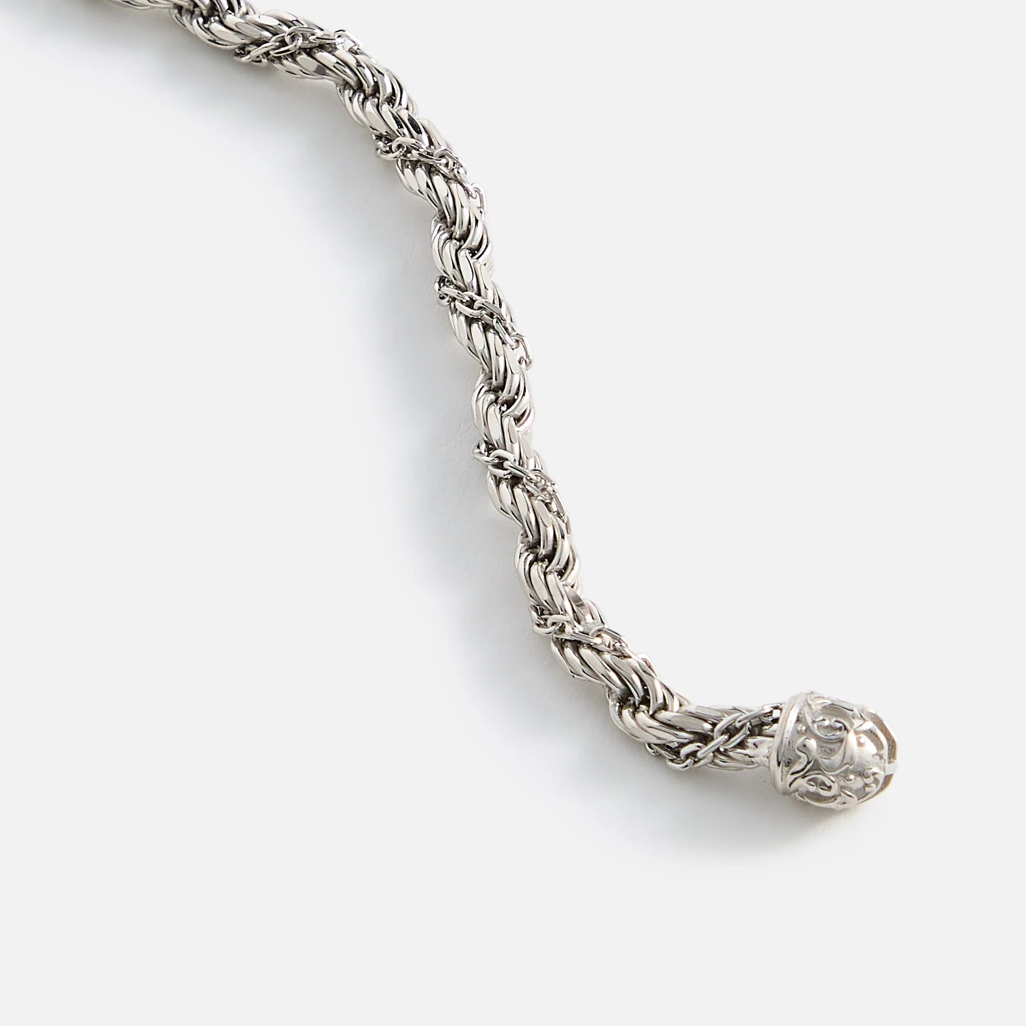 Emanuele Bicocchi Wrapped Rope Chain Bracelet - Silver - Image 2
