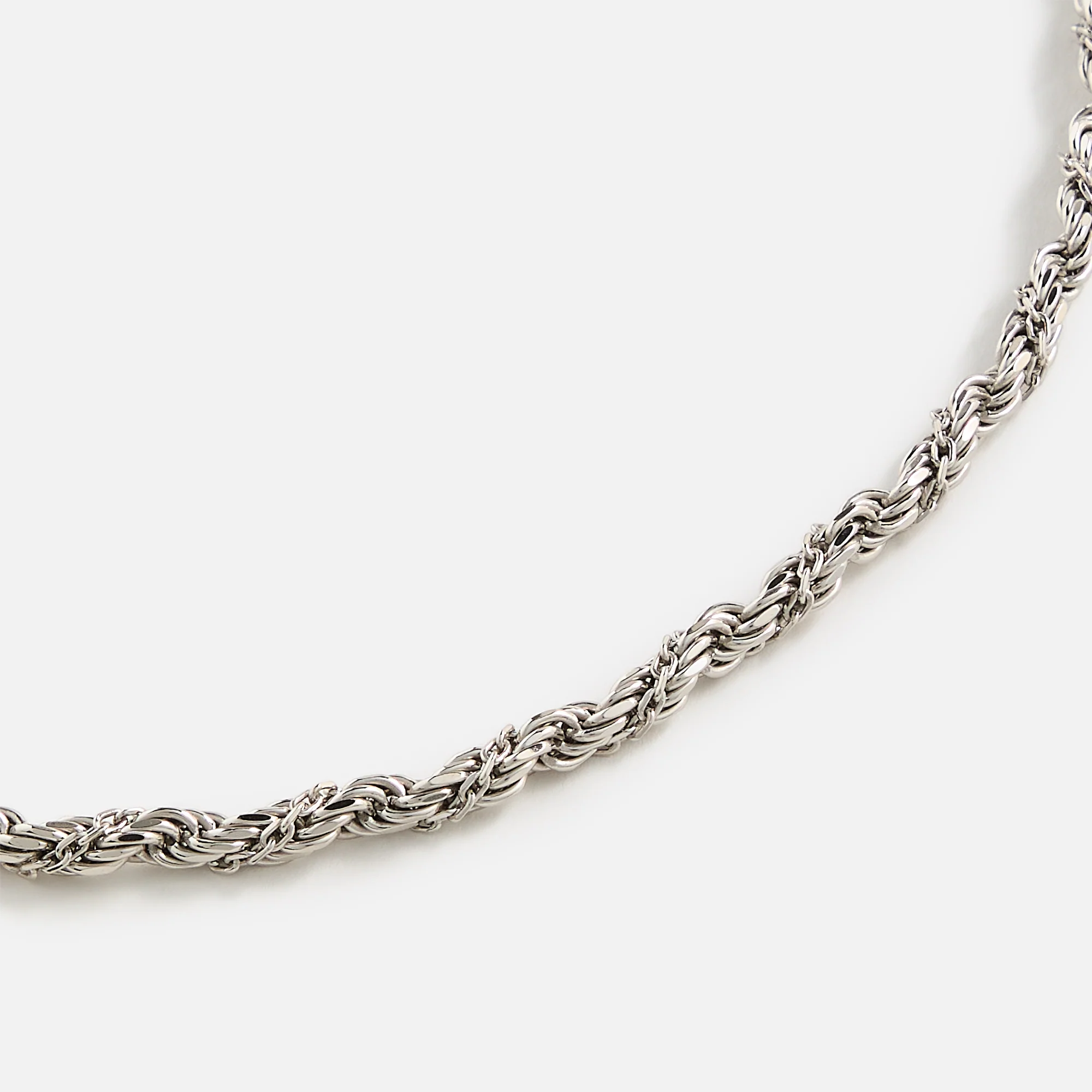 Emanuele Bicocchi Wrapped Rope Chain Necklace (Small) - Silver - Image 2