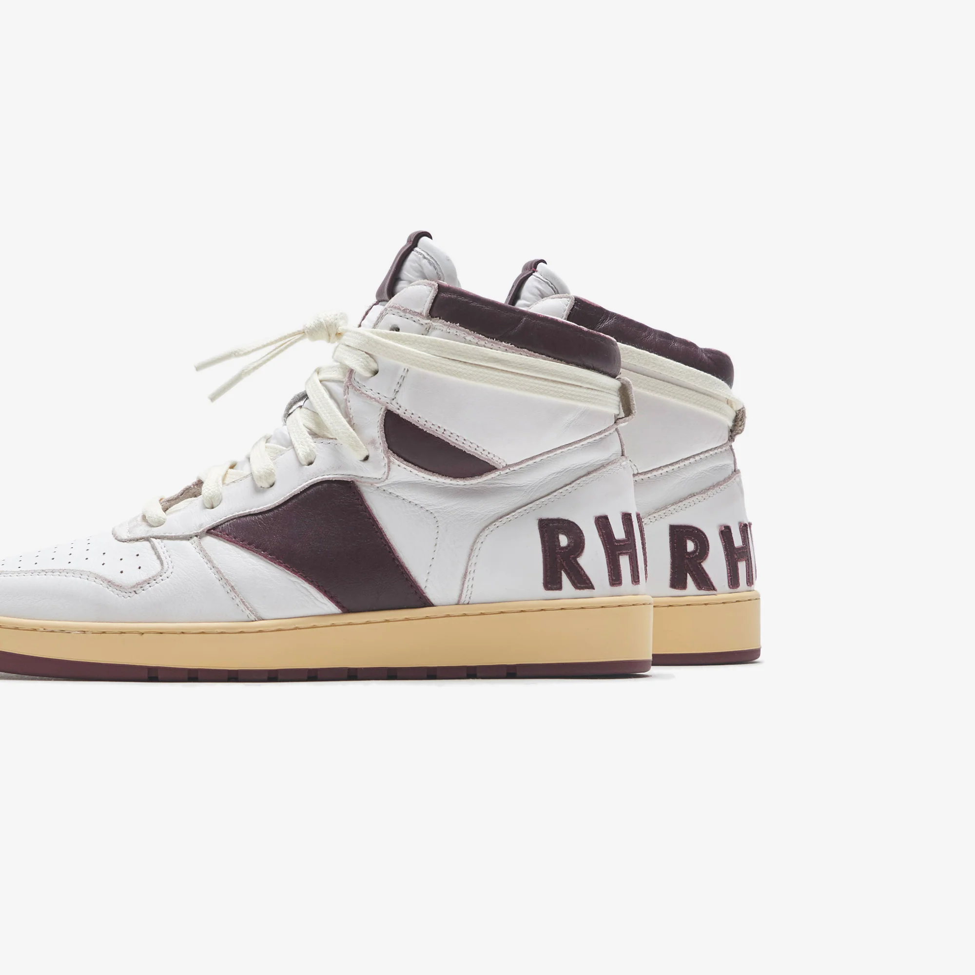 Rhude Rhecess High - White / Maroon - Image 5