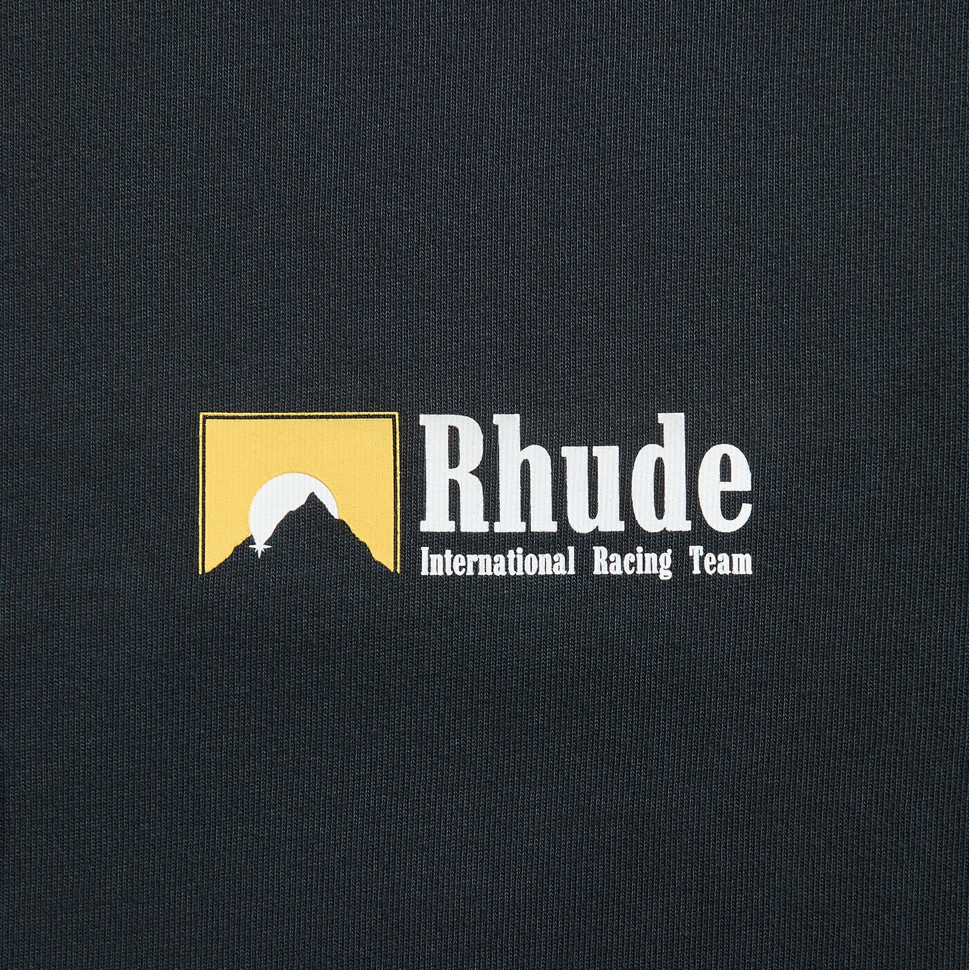 Rhude International Racing Logo Tee - Vintage Black - Image 3