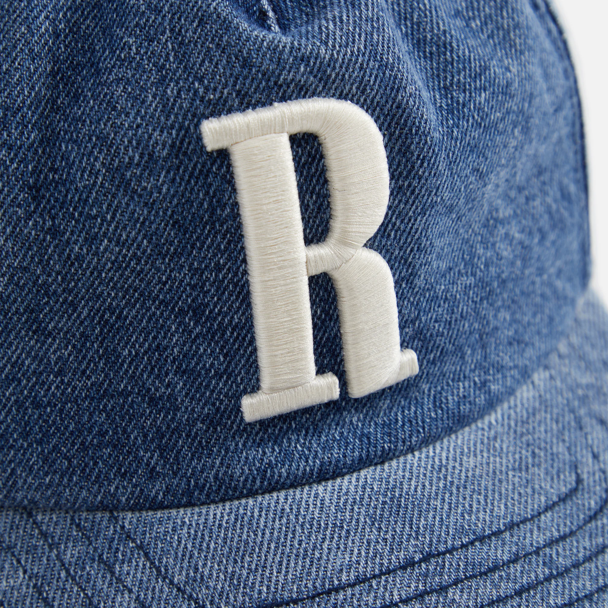 Rhude R Logo Denim Cap - Dark Indigo - Image 4