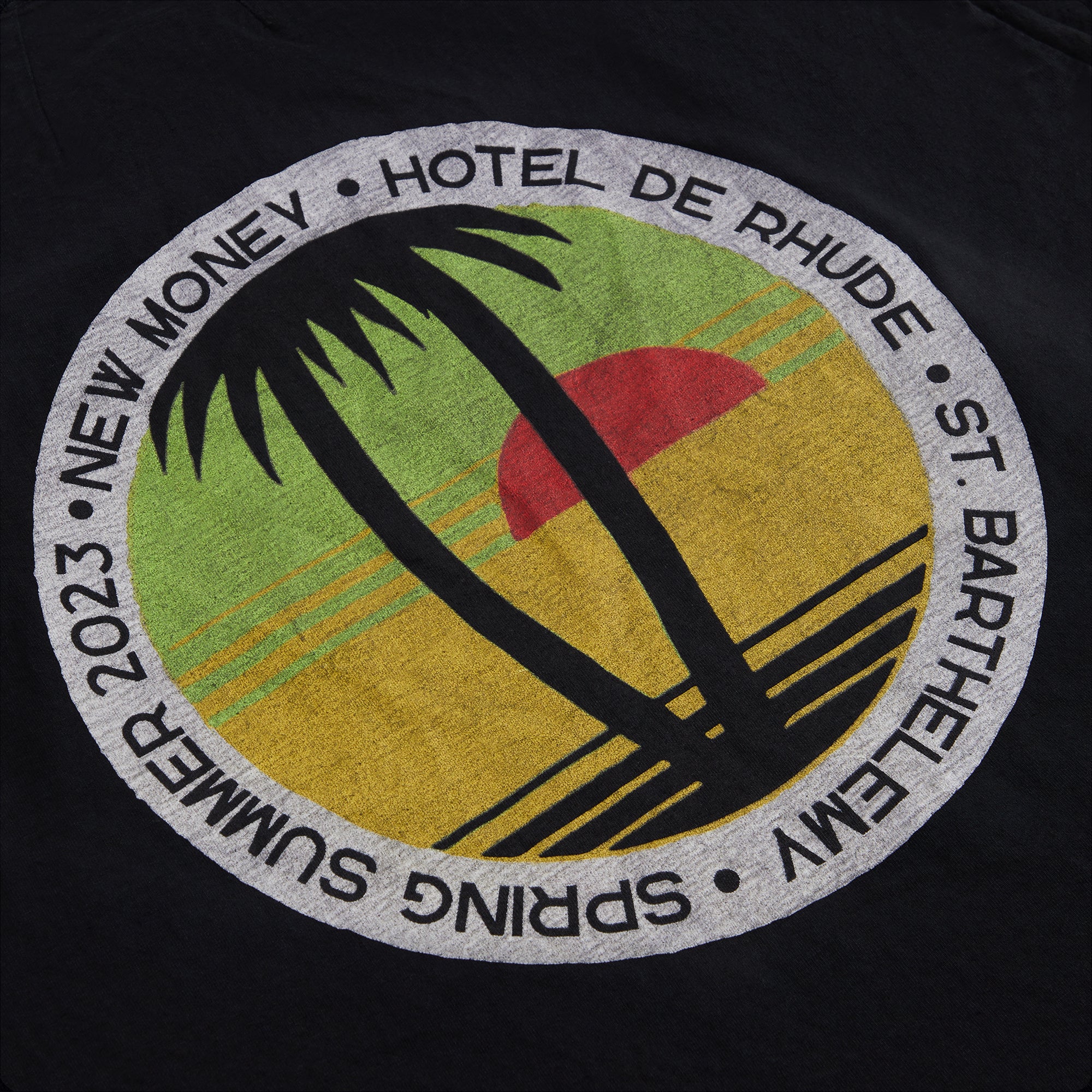 Rhude Twin Palms Tee - Vintage Black - Image 4