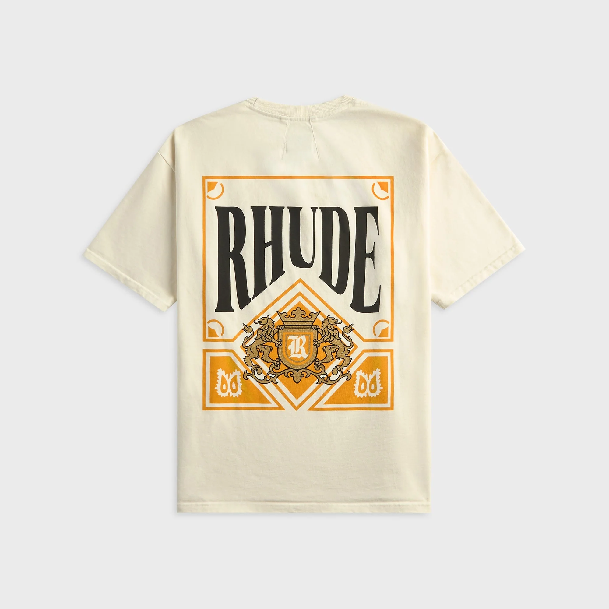 Rhude Playing Card Tee - Vintage White / Yellow - Image 2