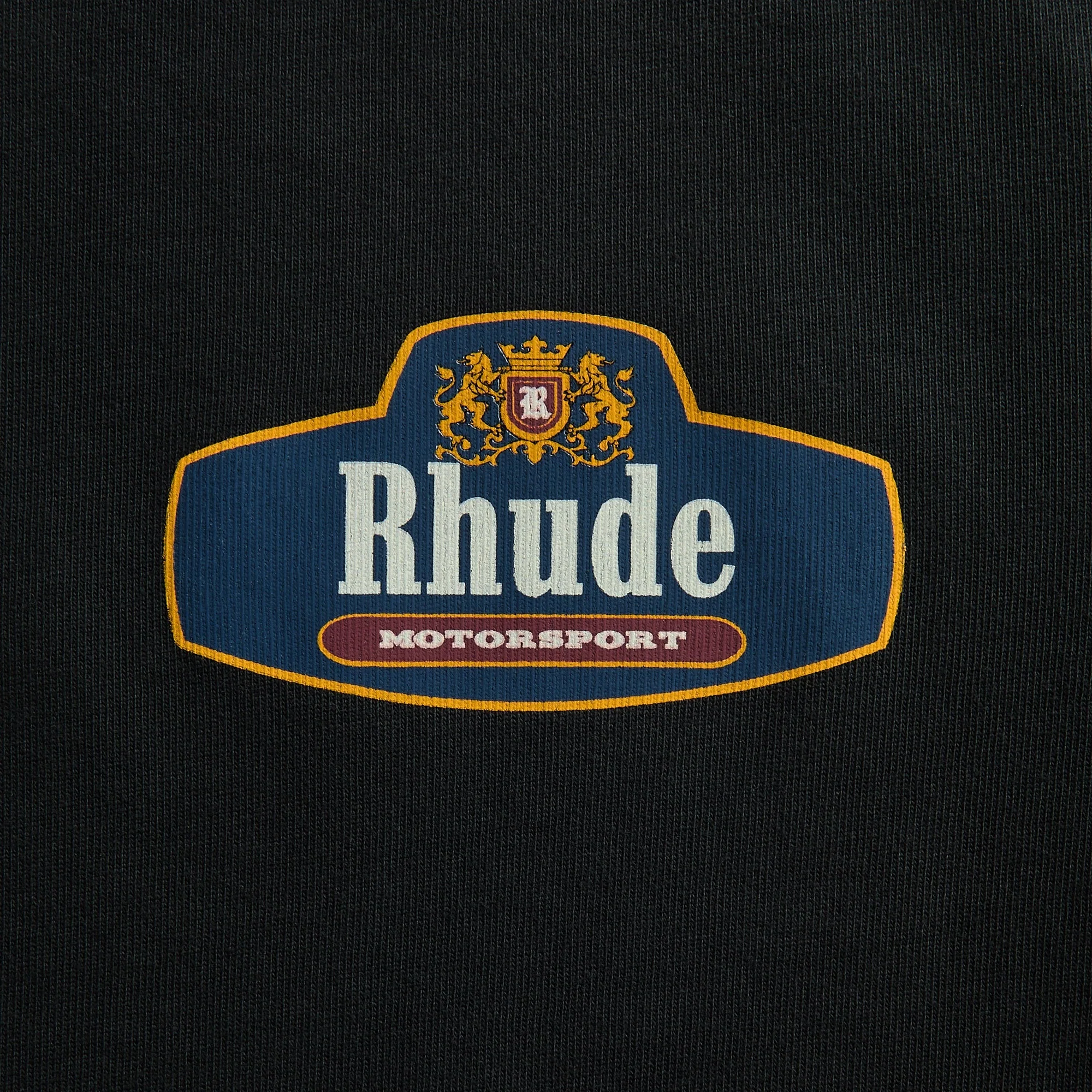 Rhude Racing Crest Tee - Vintage Black / Navy - Image 3