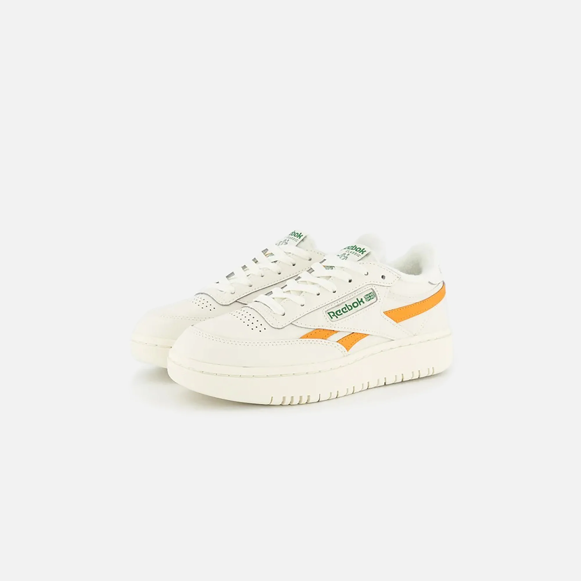 Reebok WMNs Club C Double Revenge - Chalk / Green / Peach Fuzz - Image 2
