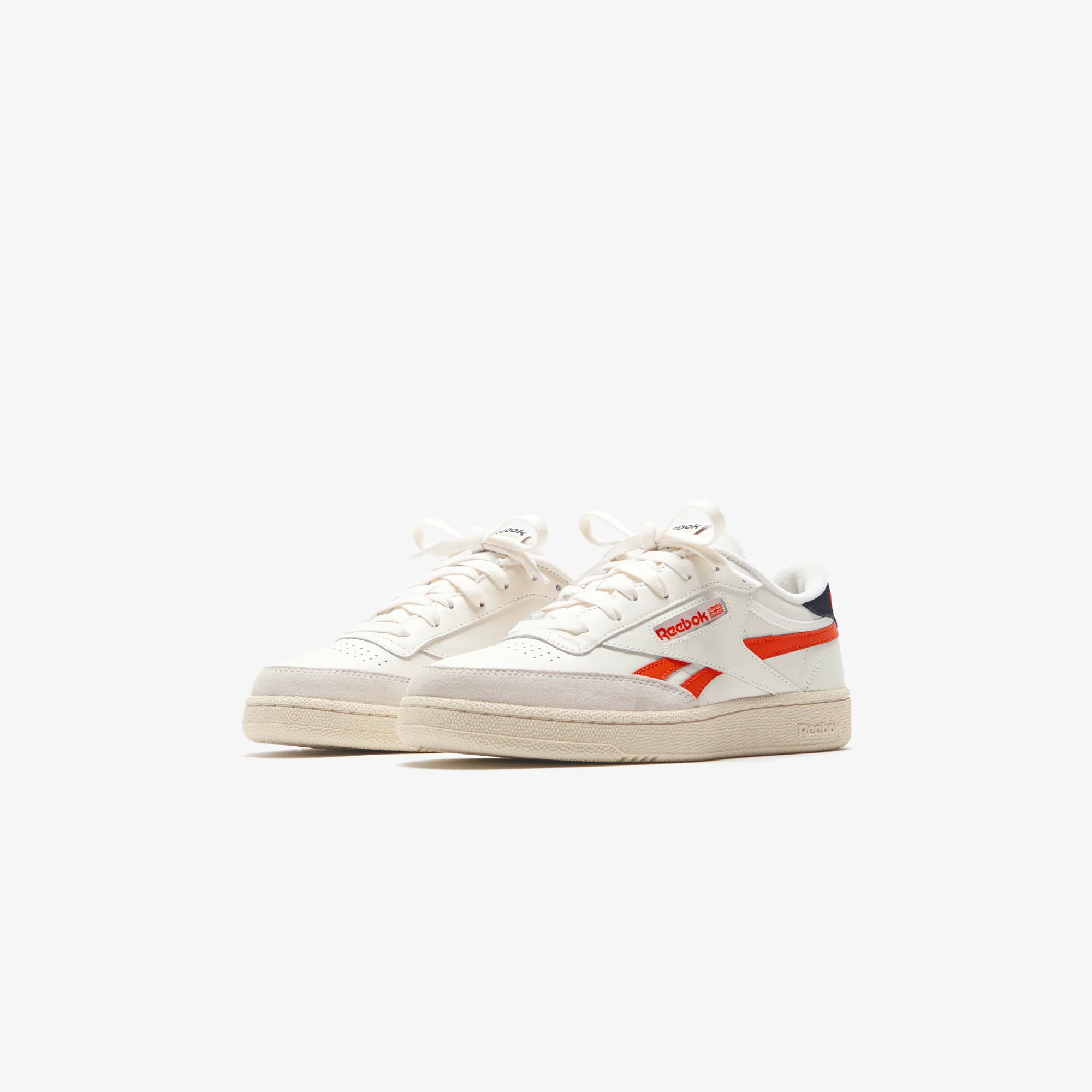 Reebok Club C Revenge "Varsity Revenge" - Chalk / Semi Orange Flare / Core Black - Image 3