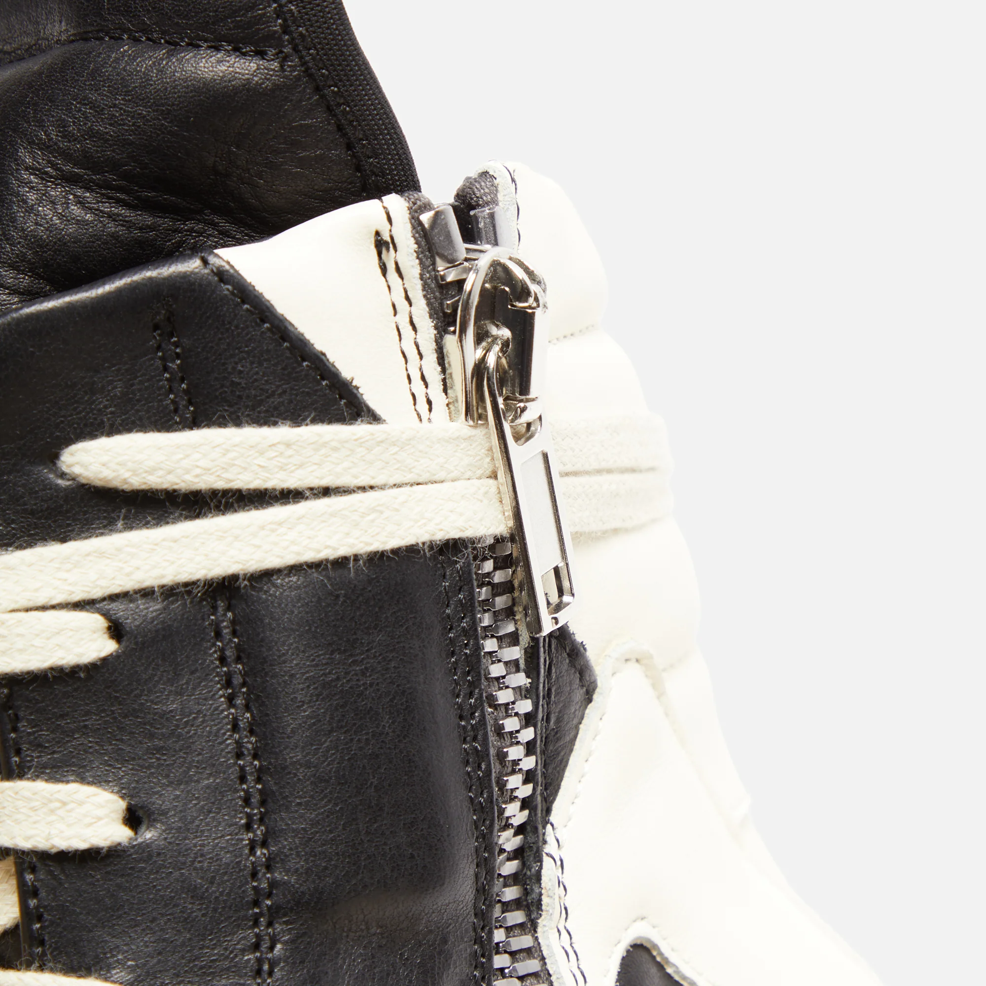 Rick Owens WMNS Mega Bumper Geobasket - Black / Milk - Image 7