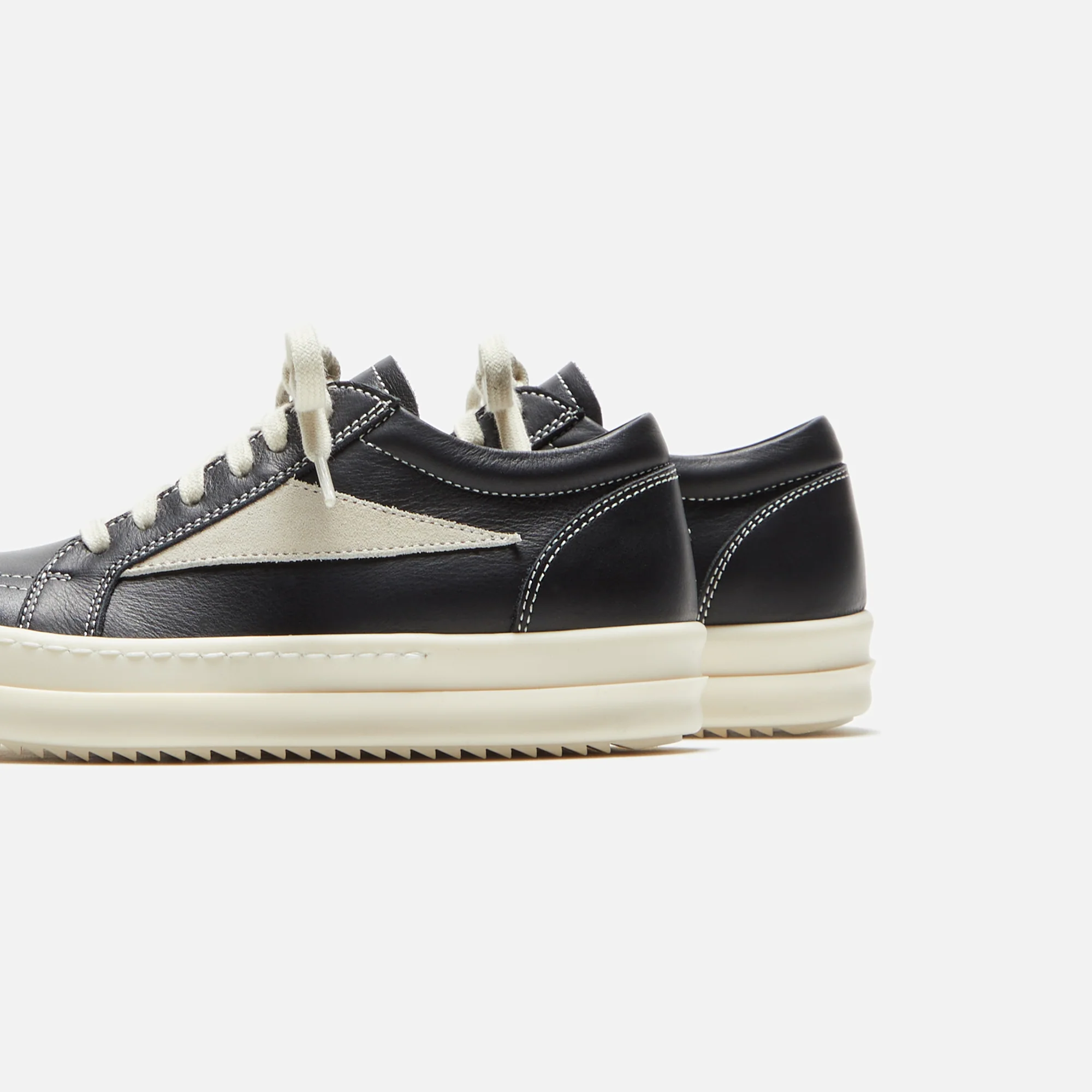 Rick Owens Kids Vintage Sneakers - Black / Milk / Milk Scarpe in Pelle - Image 3