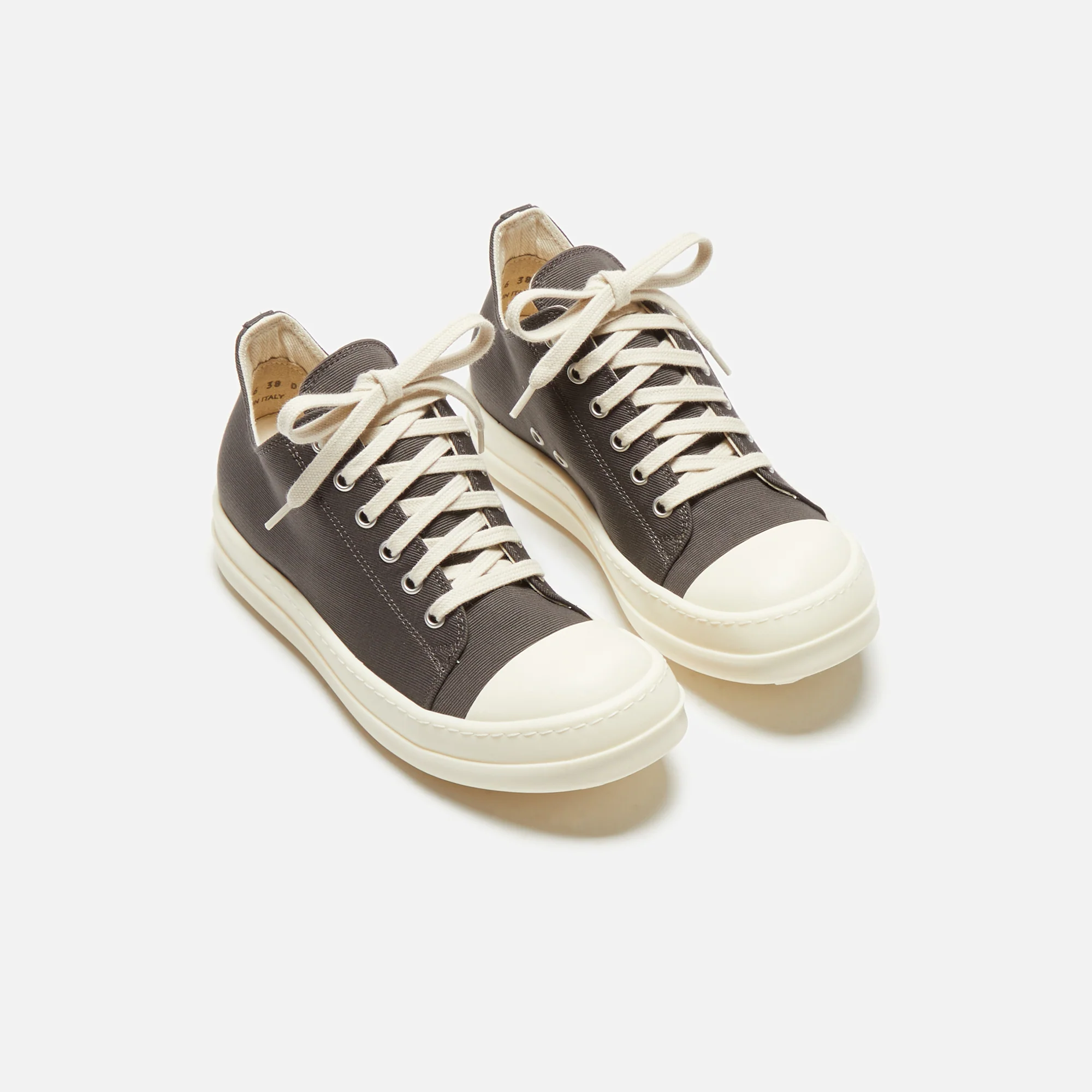 Rick Owens Scarpe Low Sneaker - Dark Dust / Milk / Milk - Image 4