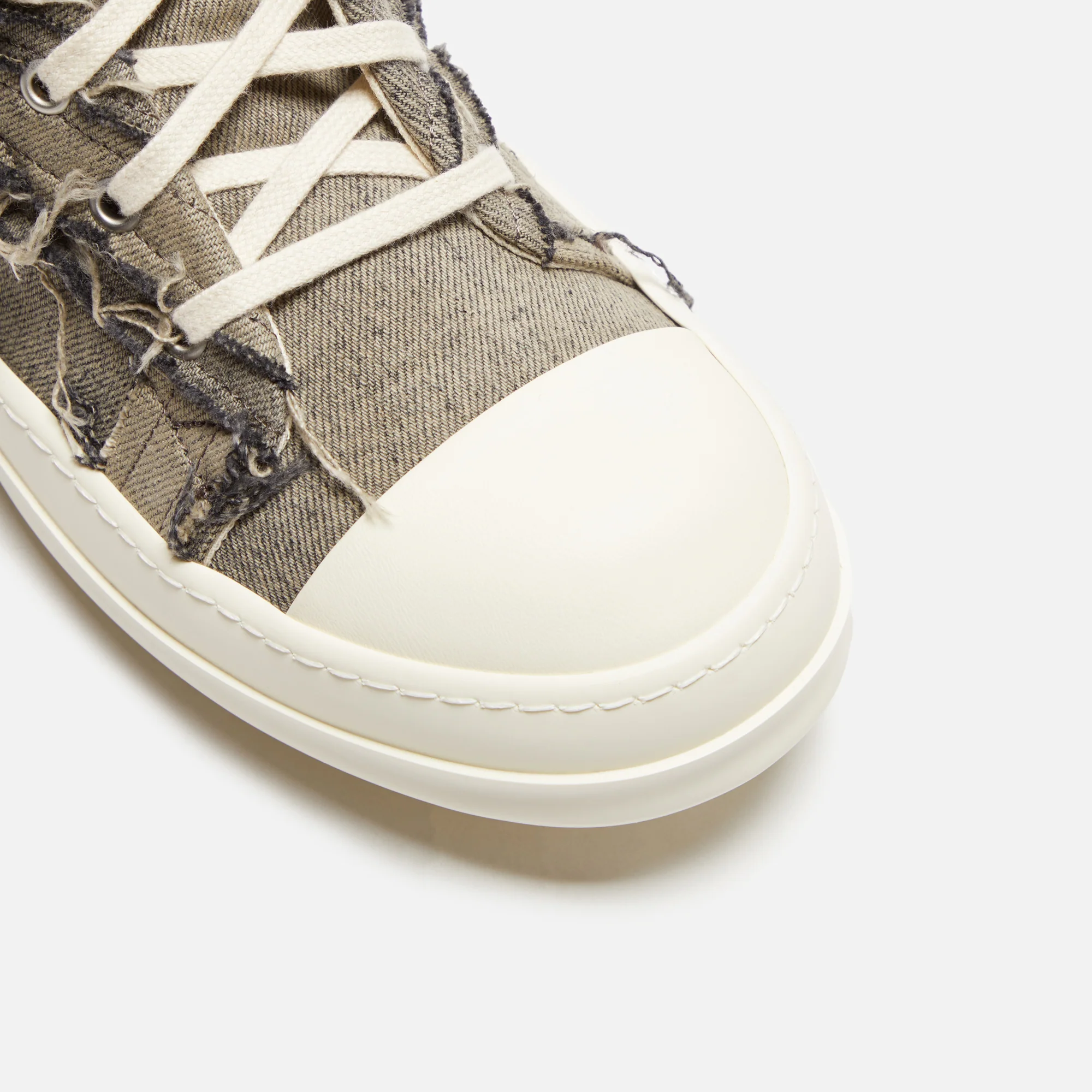 Rick Owens DRKSHDW Slashed Sneakers - Mineral Pearl / Milk - Image 6