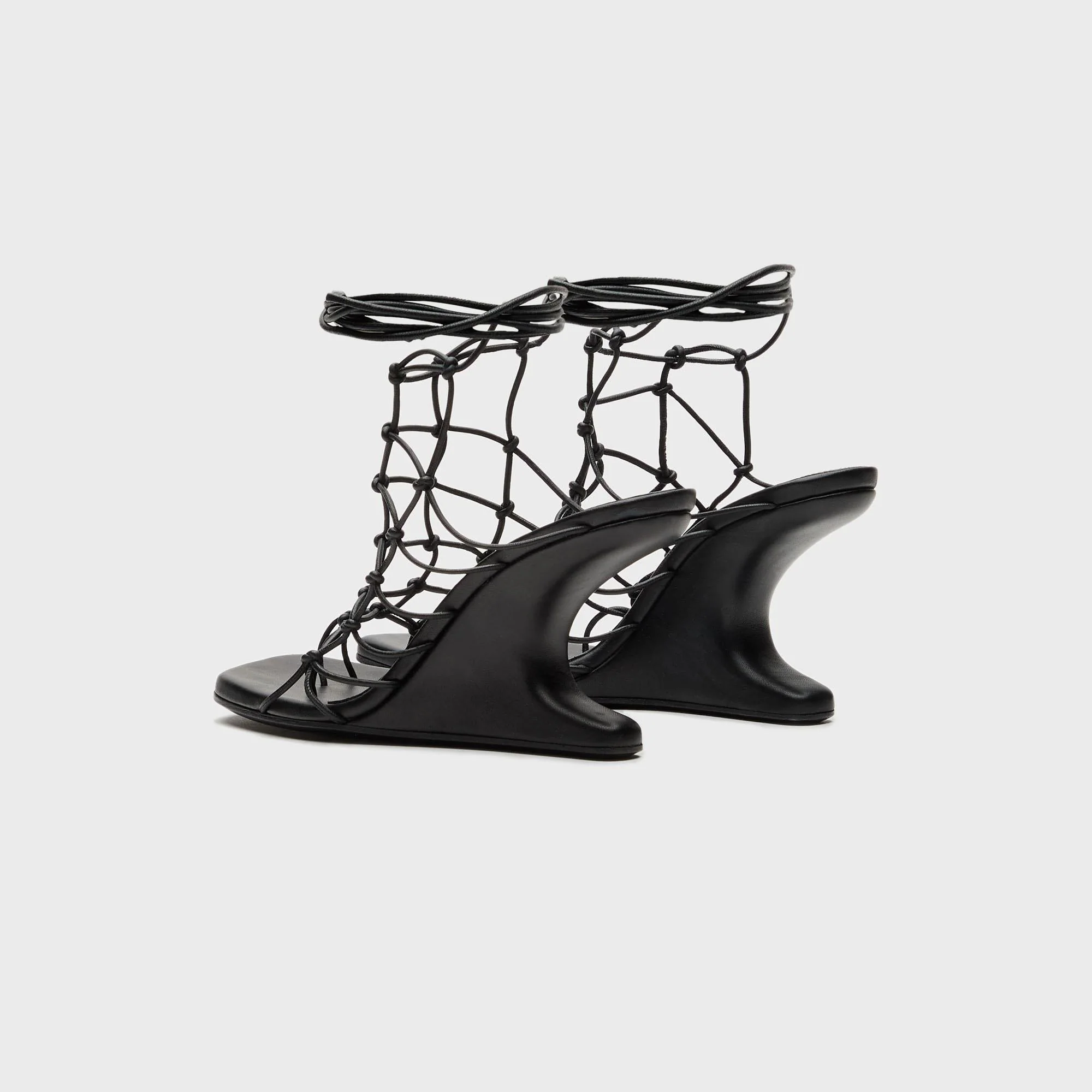 Rick Owens Web Cantilever Sandal - Pelle Black - Image 3