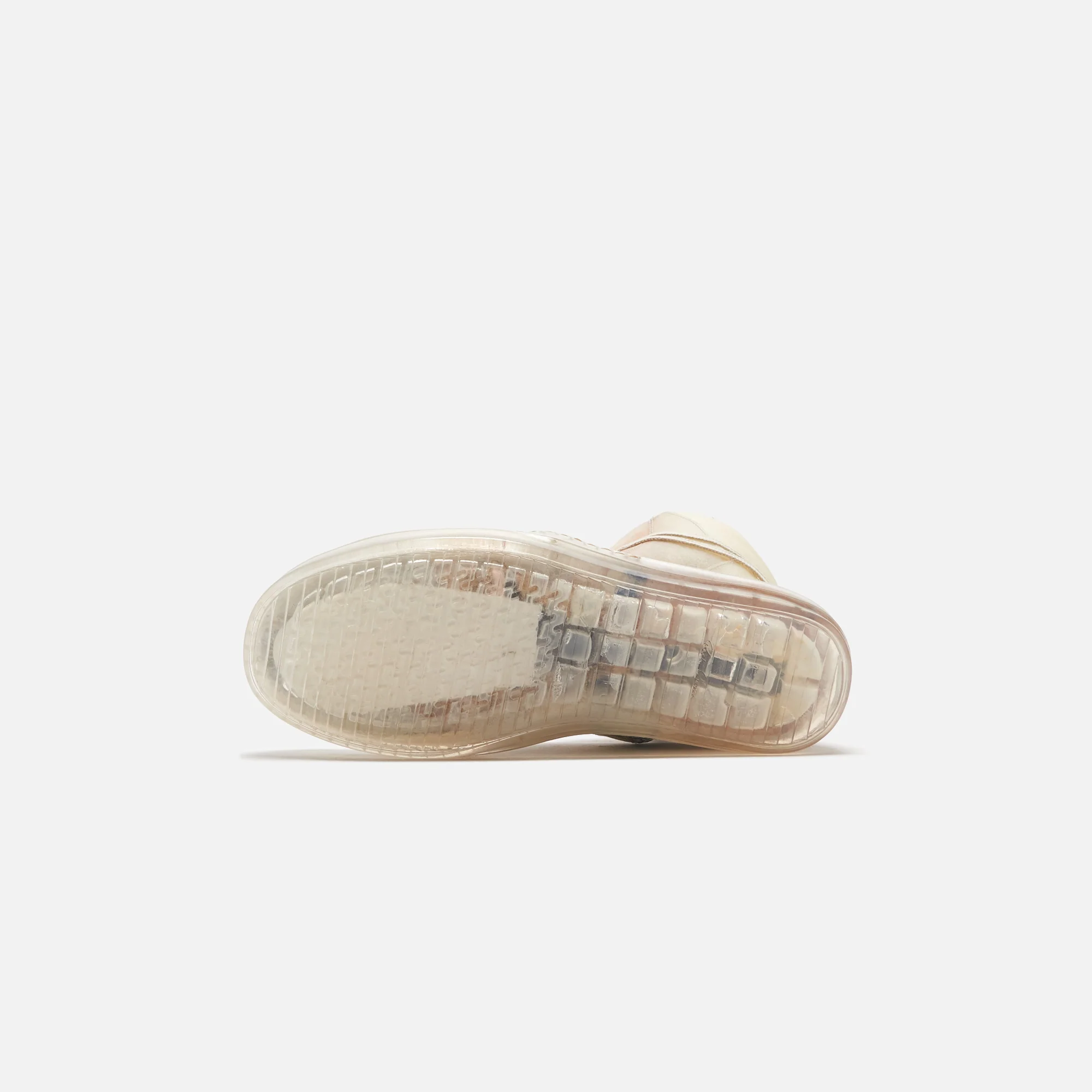 Rick Owens Scarpe Pelle Geobasket - Natural / Clear - Image 13