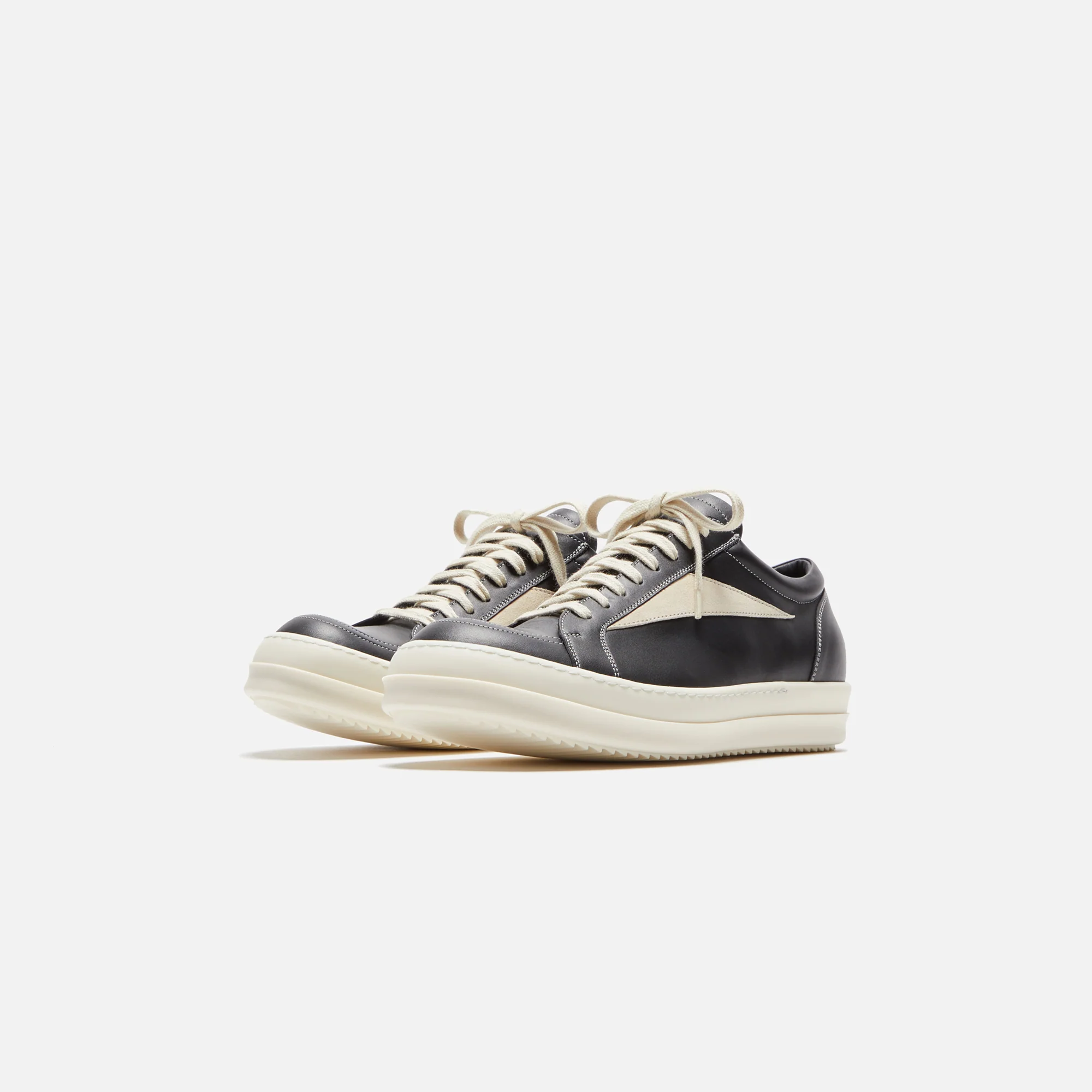 Rick Owens Vintage Sneakers - Black / Milk / Milk - Image 2