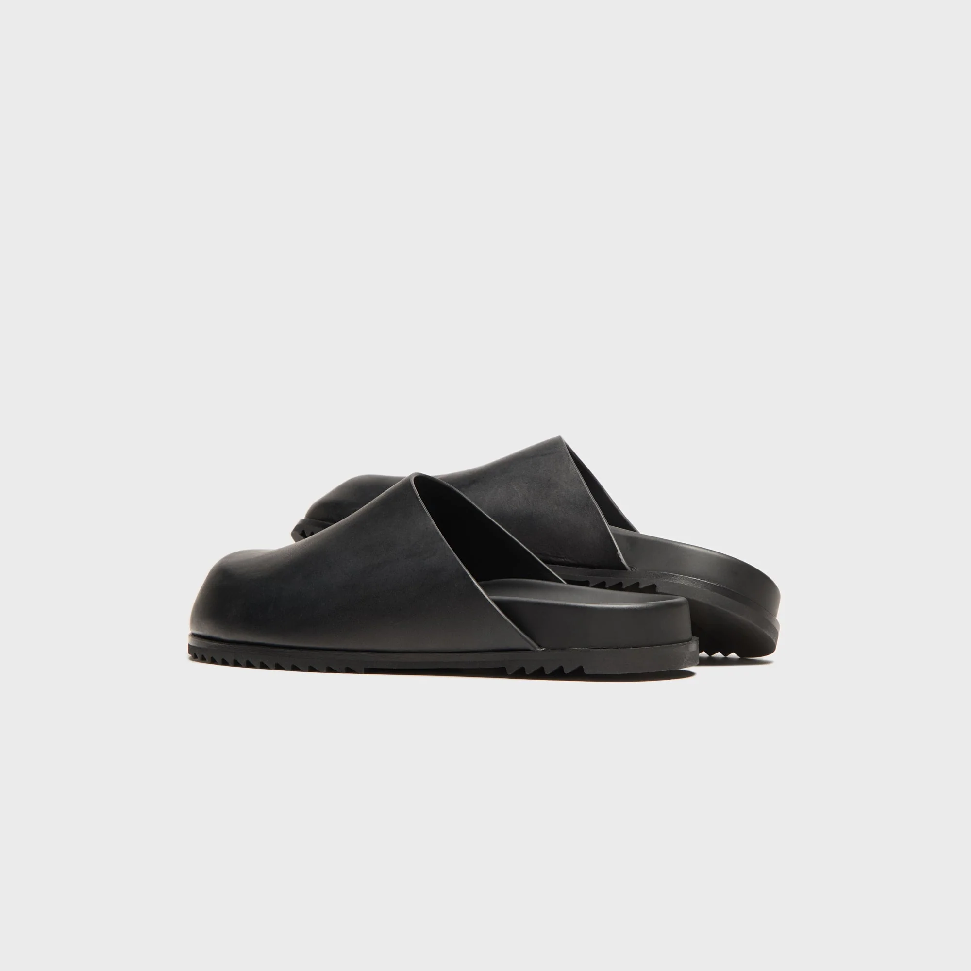 Rick Owens Black Temple Mule Granola Loafers - Pelle Black - Image 4