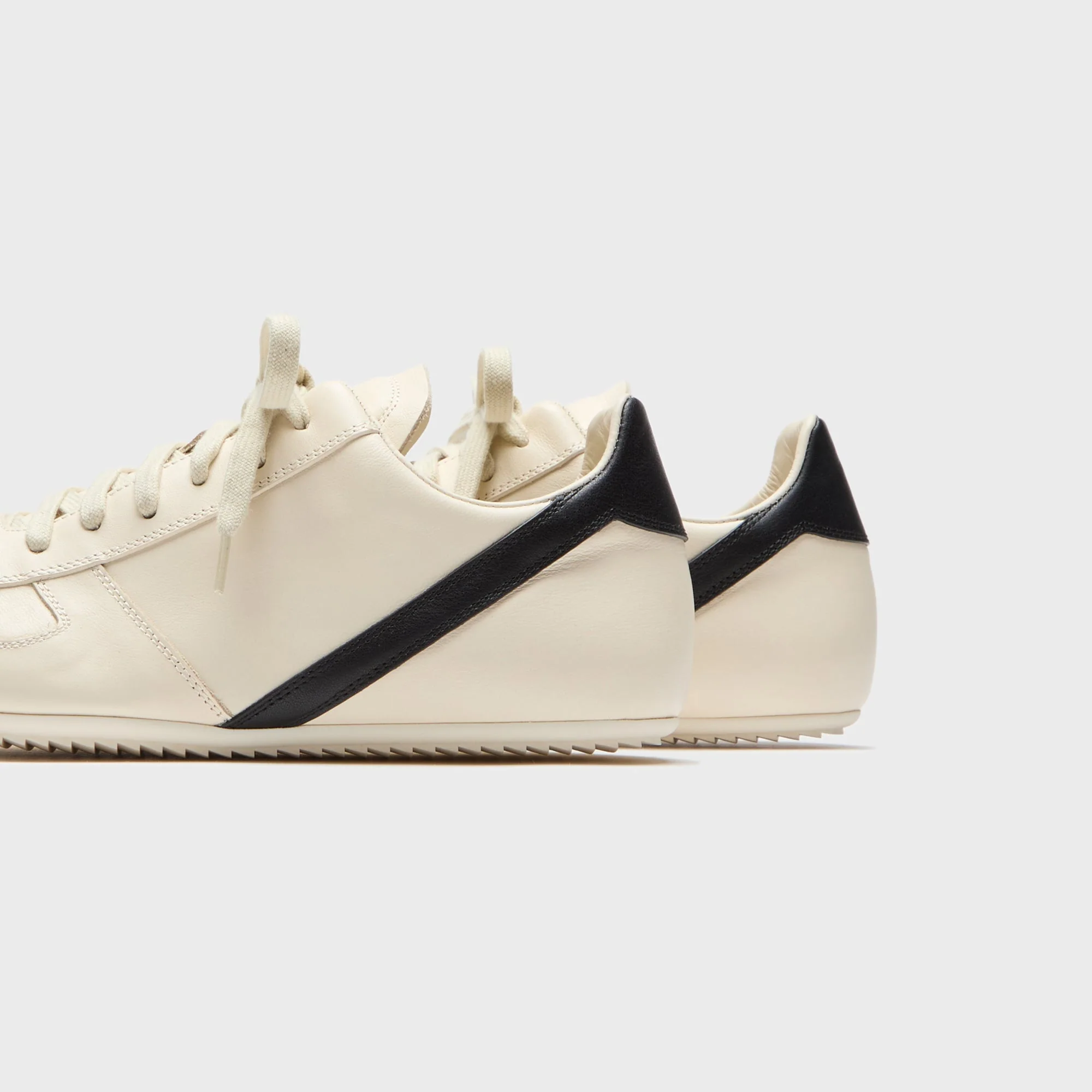 Rick Owens Concordians Minimal Sneaks - Milk / Black / Milk - Image 3