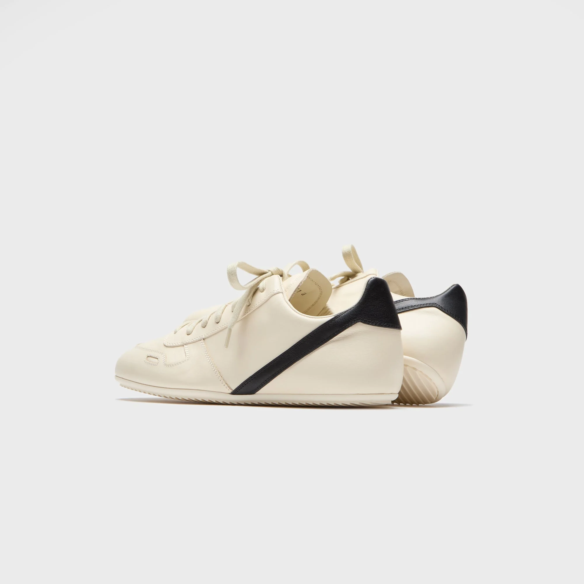 Rick Owens Concordians Minimal Sneaks - Milk / Black / Milk - Image 4