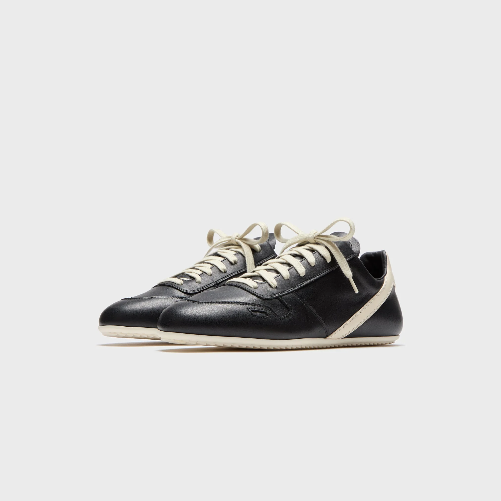Rick Owens Concordians Minimal Sneaks - Black / Milk / Milk - Image 3