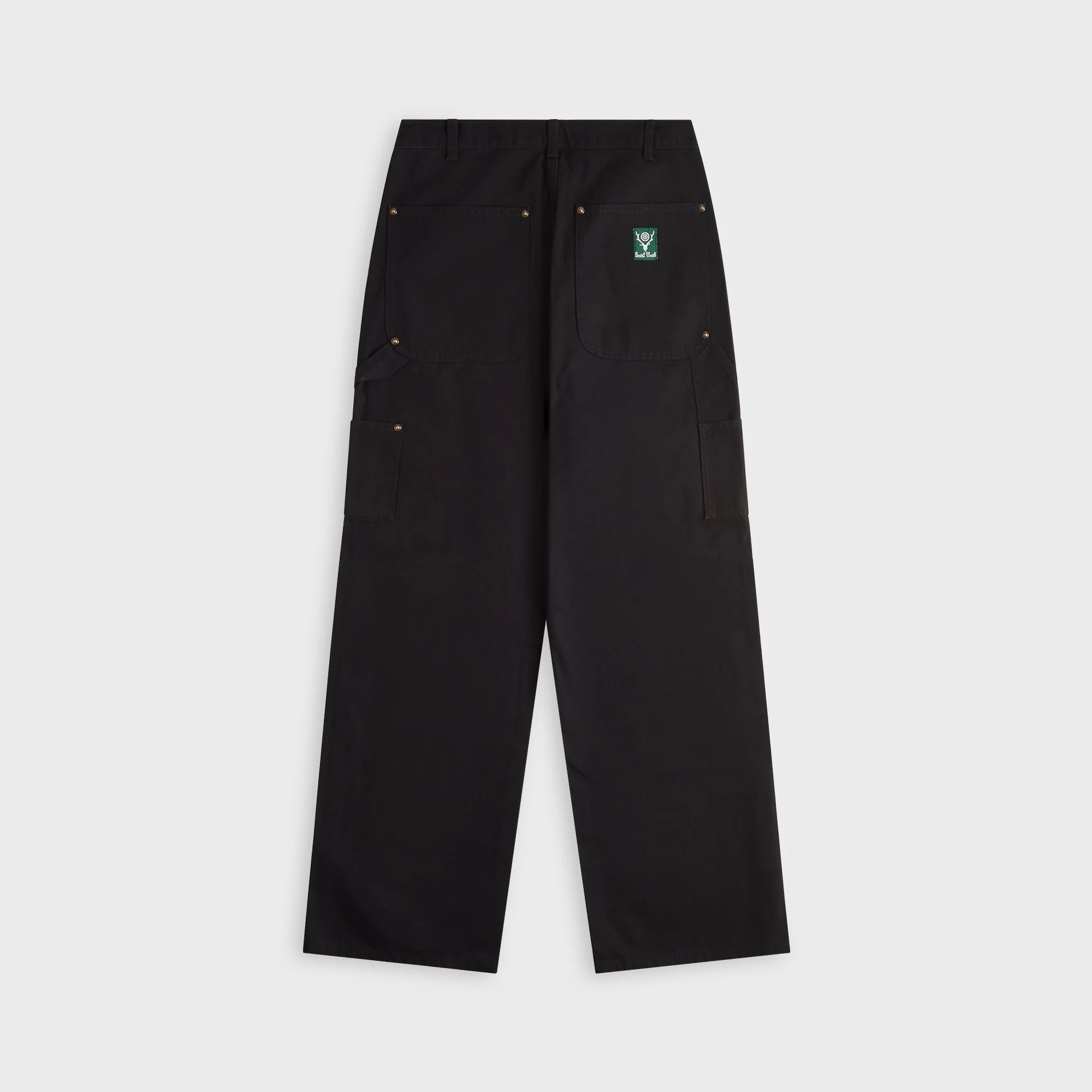 South2 West8 Double Knee 11.5oz Cotton Canvas Painter Pant - Black - Image 2