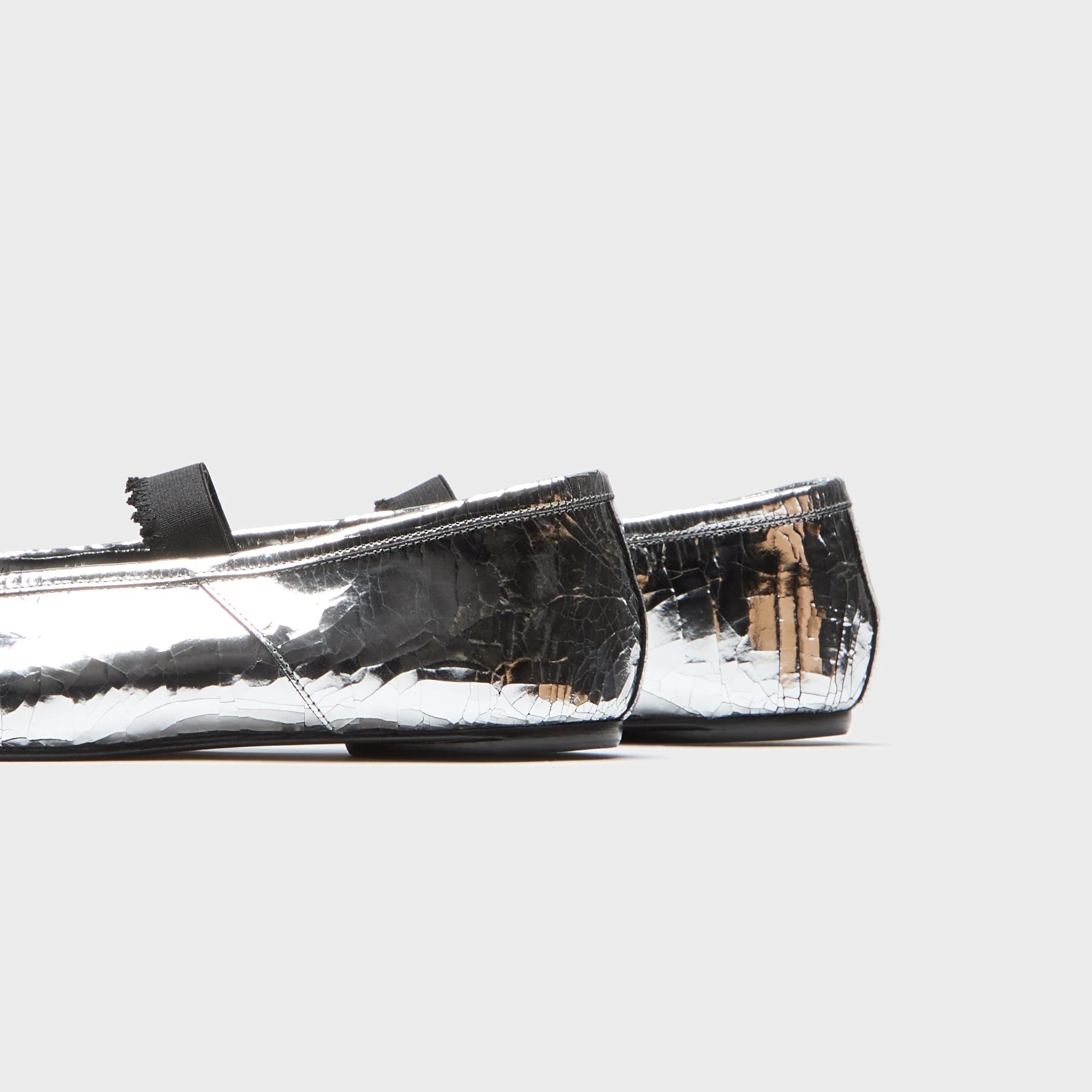 Maison Margiela Tabi Ballerina - Broken Mirror / Elastic Silver / Black - Image 3