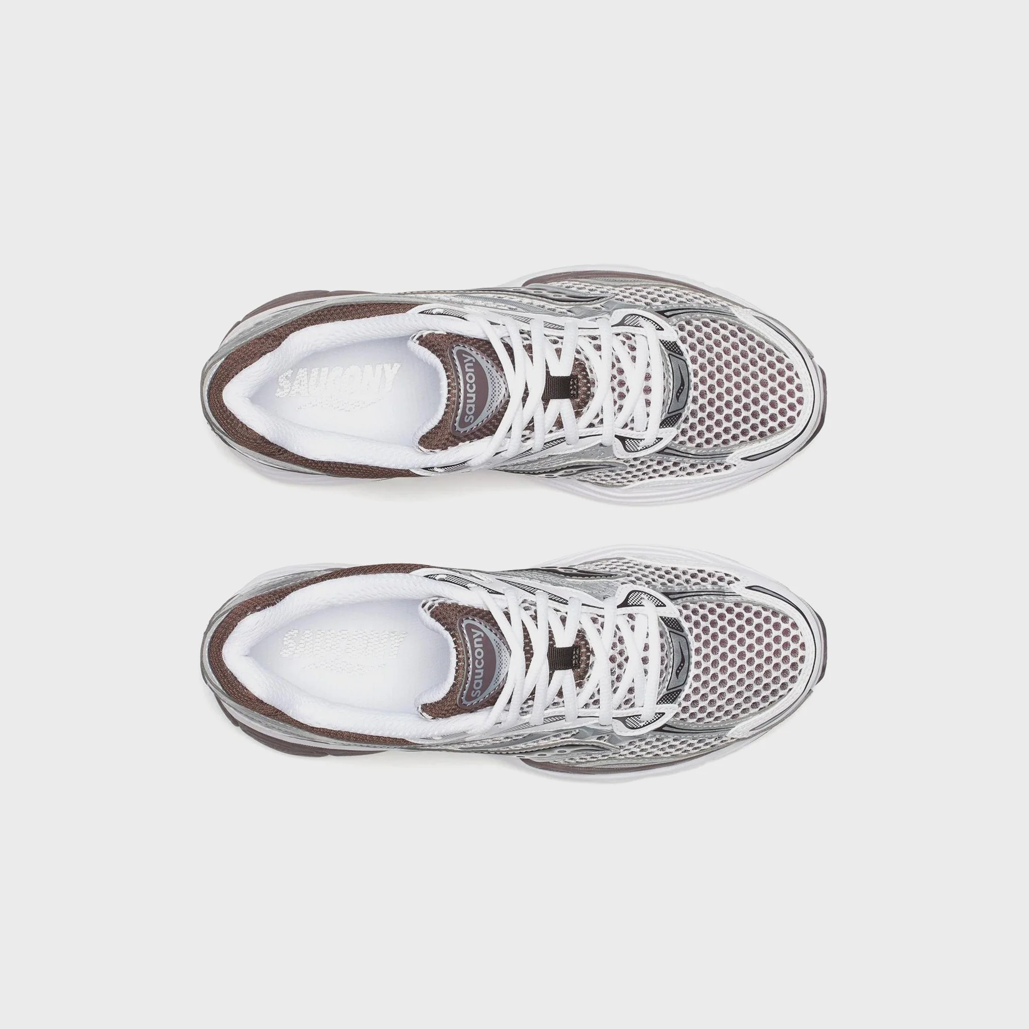 Saucony ProGrid Omni 9 - White / Brown - Image 3