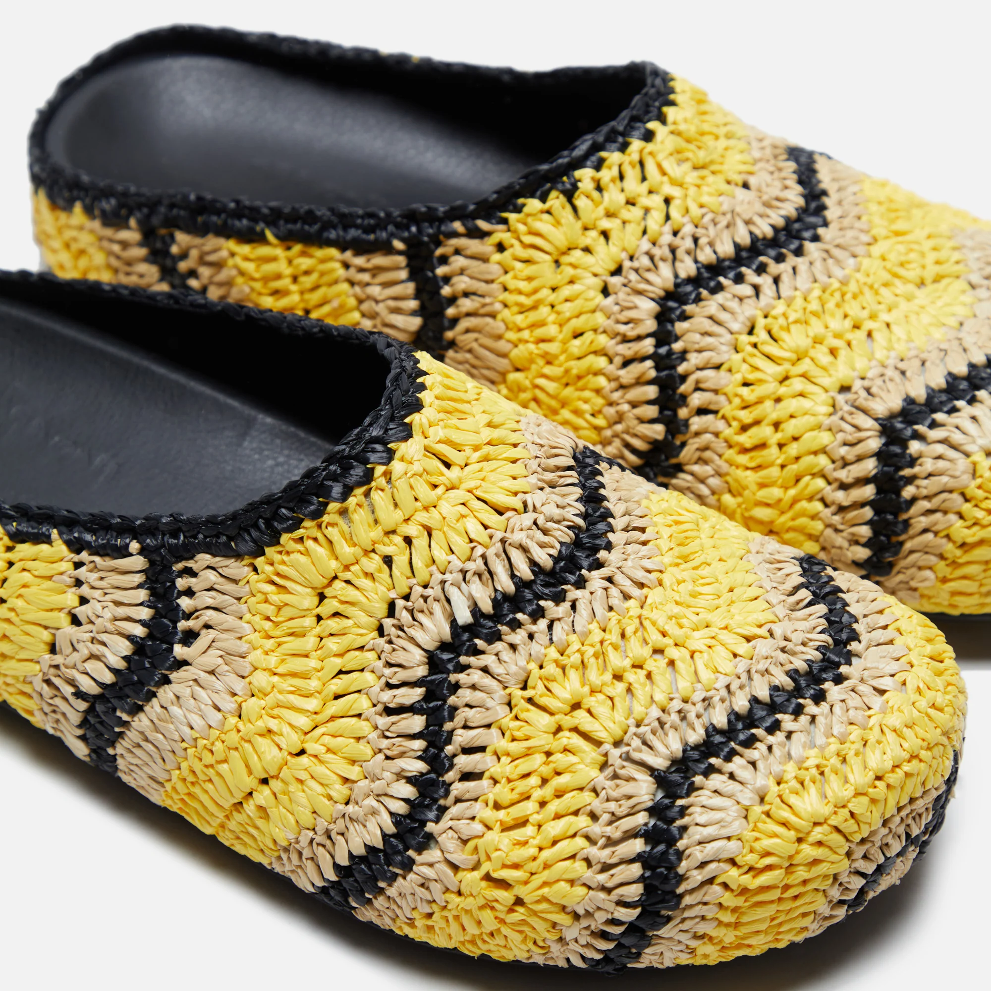 Marni x No Vacancy Inn Fussbet Sabot Rafia Waves - Sun / Natural - Image 5