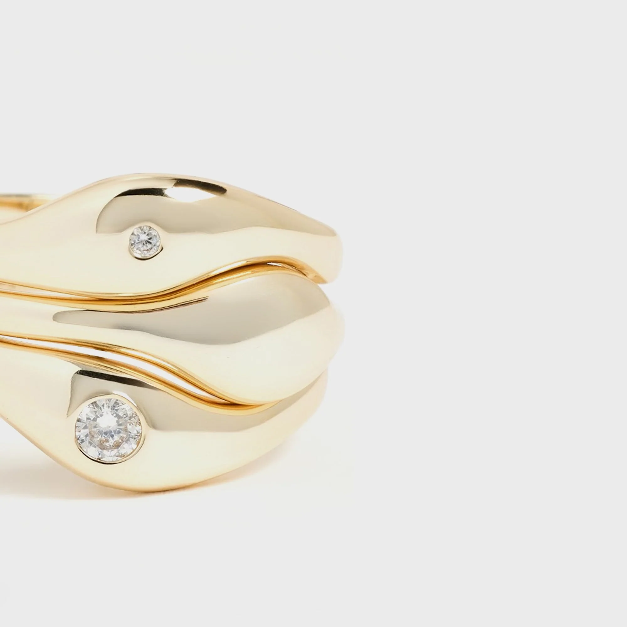 SHASHI Delphine Solitaire Ring Set - Gold - Image 2