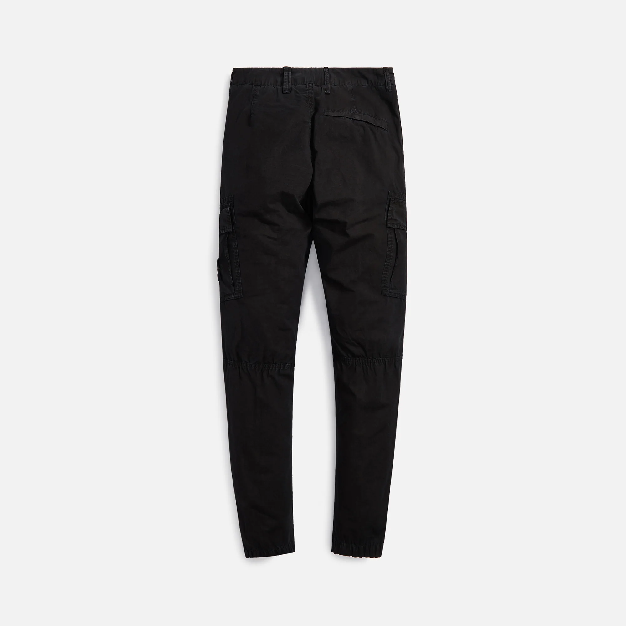 Stone Island Brushed Cotton Canvas Garment Dyed Old Effect Cargo Pants - Black - Image 2