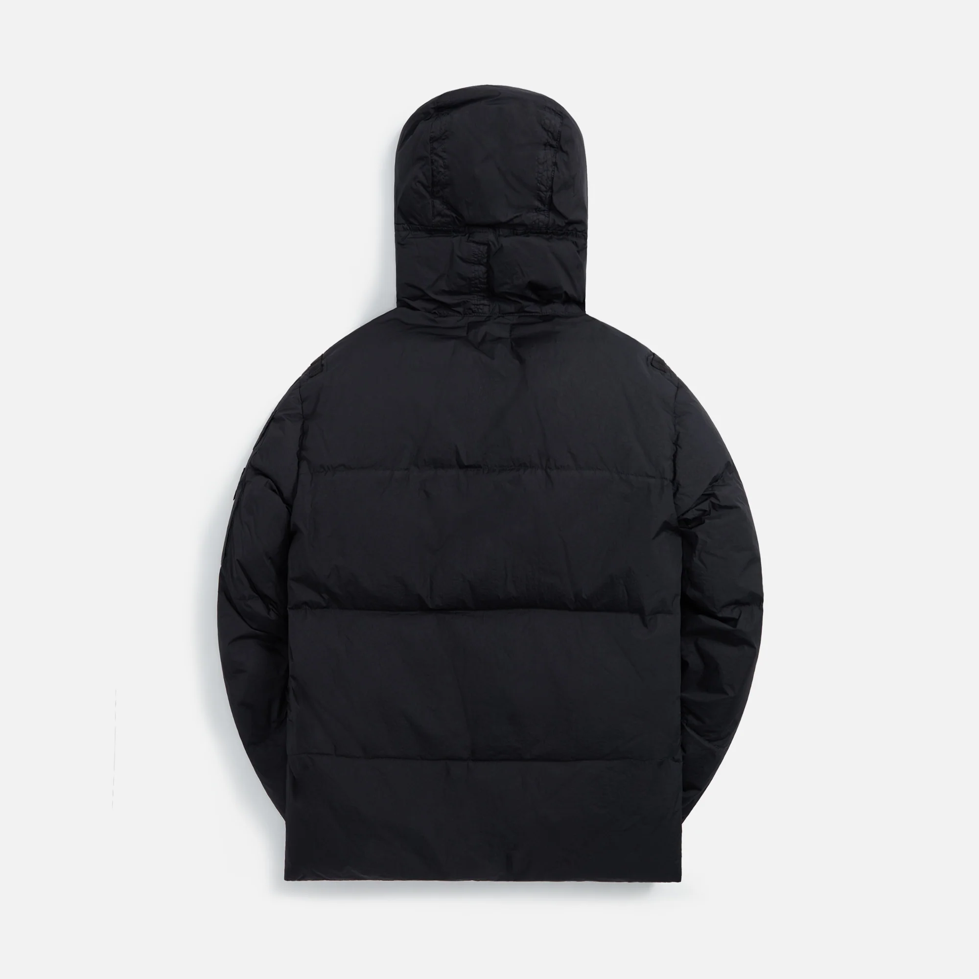 Stone Island Garment Dyed Crinkle Reps Hooded Down Jacket - Black - Image 2