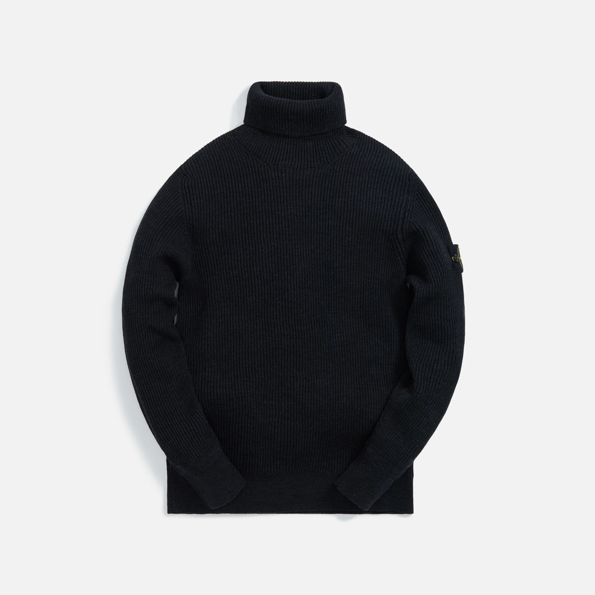 Stone Island Full Rib Wool Turtleneck - Charcoal