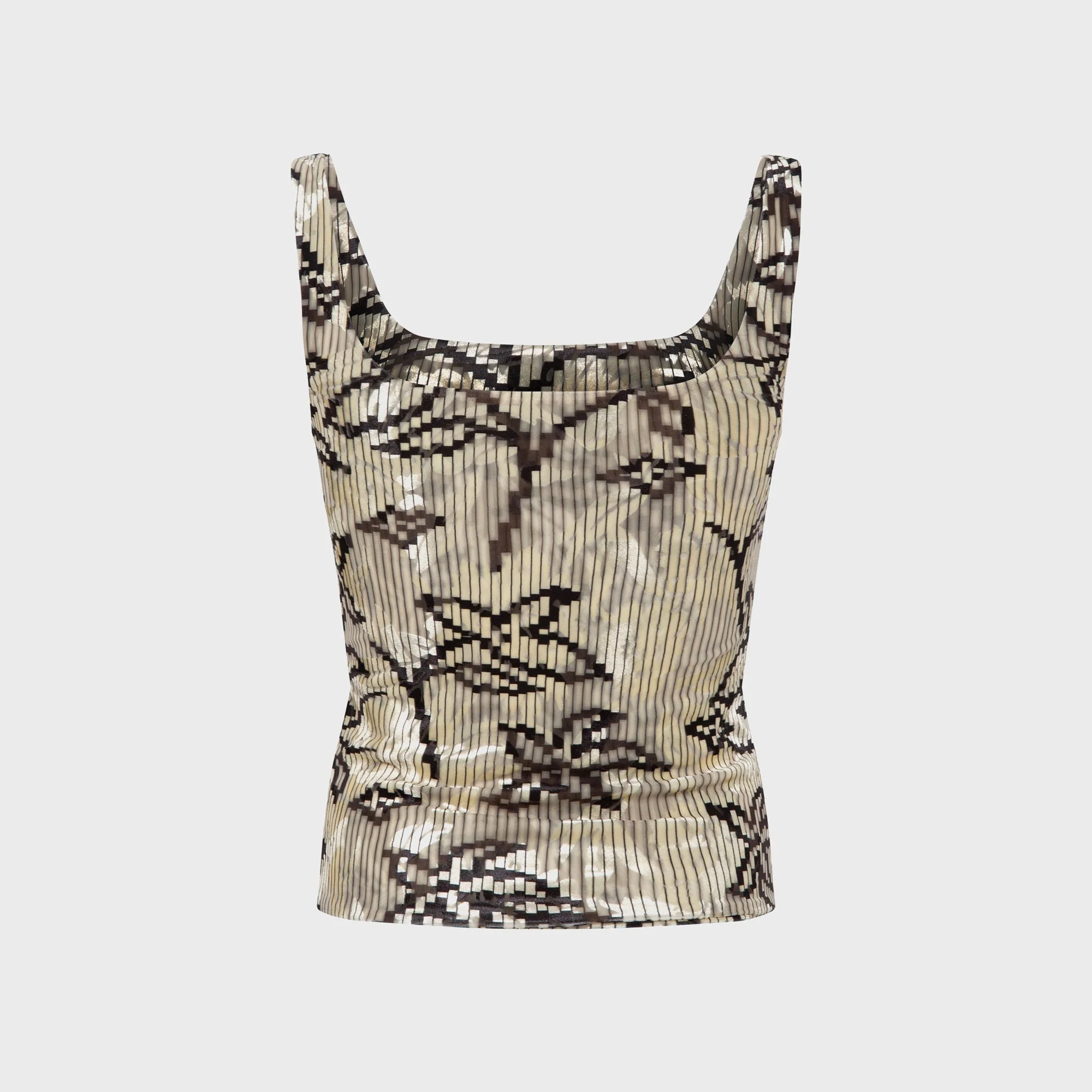 Siedres Cali Velvet Tank Top - Ecru - Image 2