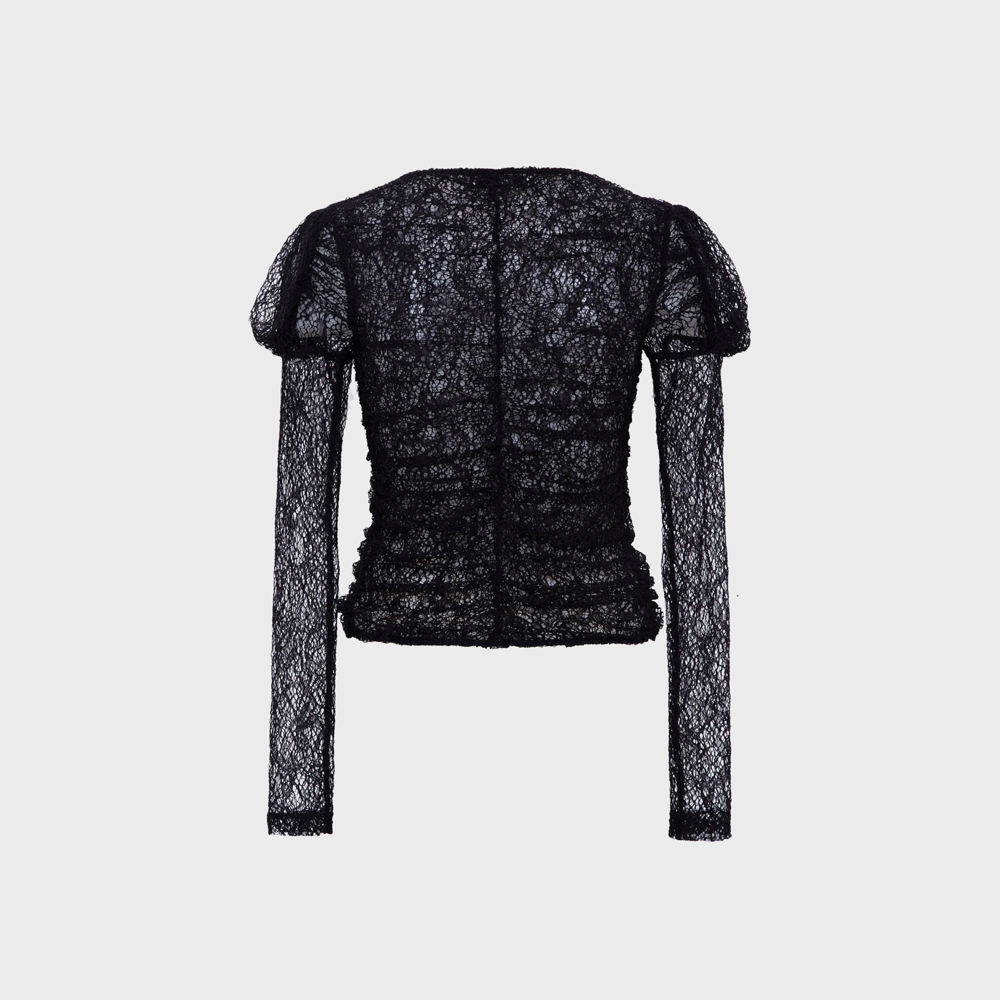 Siedres Uma Semi Sheer Lace Top - Black - Image 2