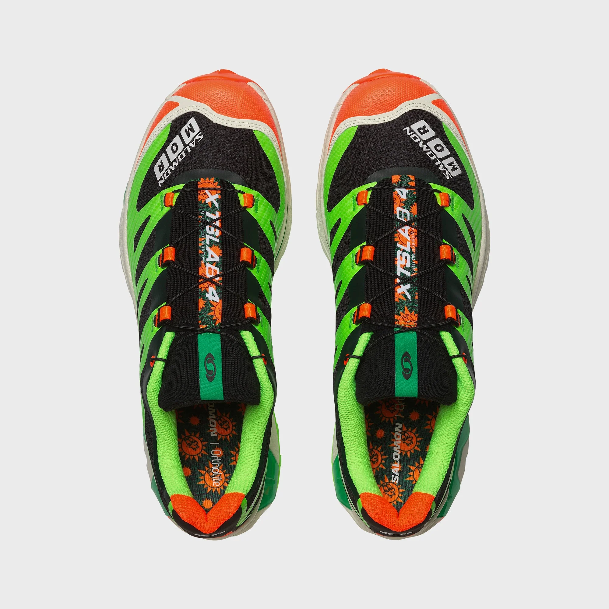 Salomon x Feid XT-4 - Black / Green Gecko / Shocking Orange - Image 4
