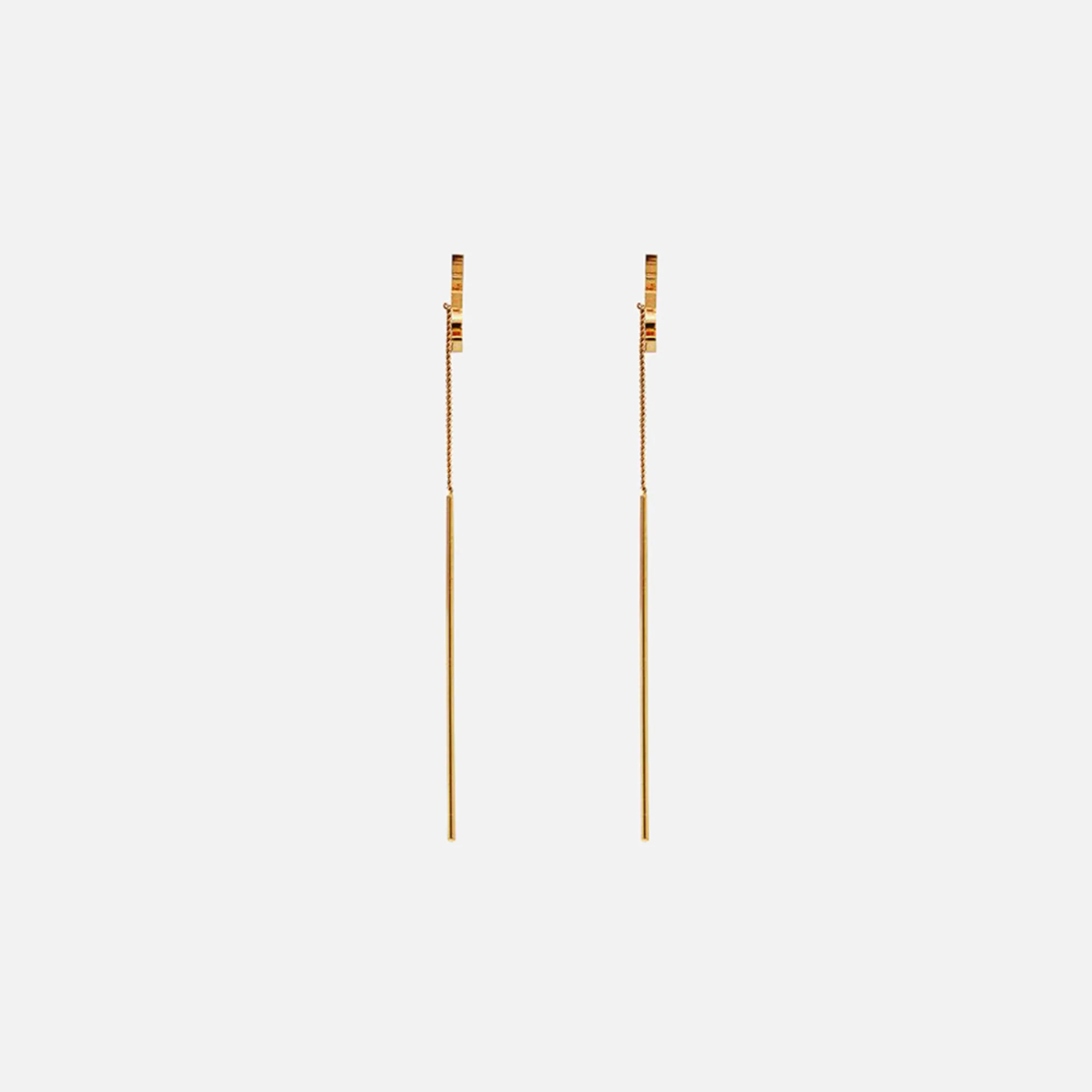 Saint Laurent Cassandre Earrings - Gold - Image 3