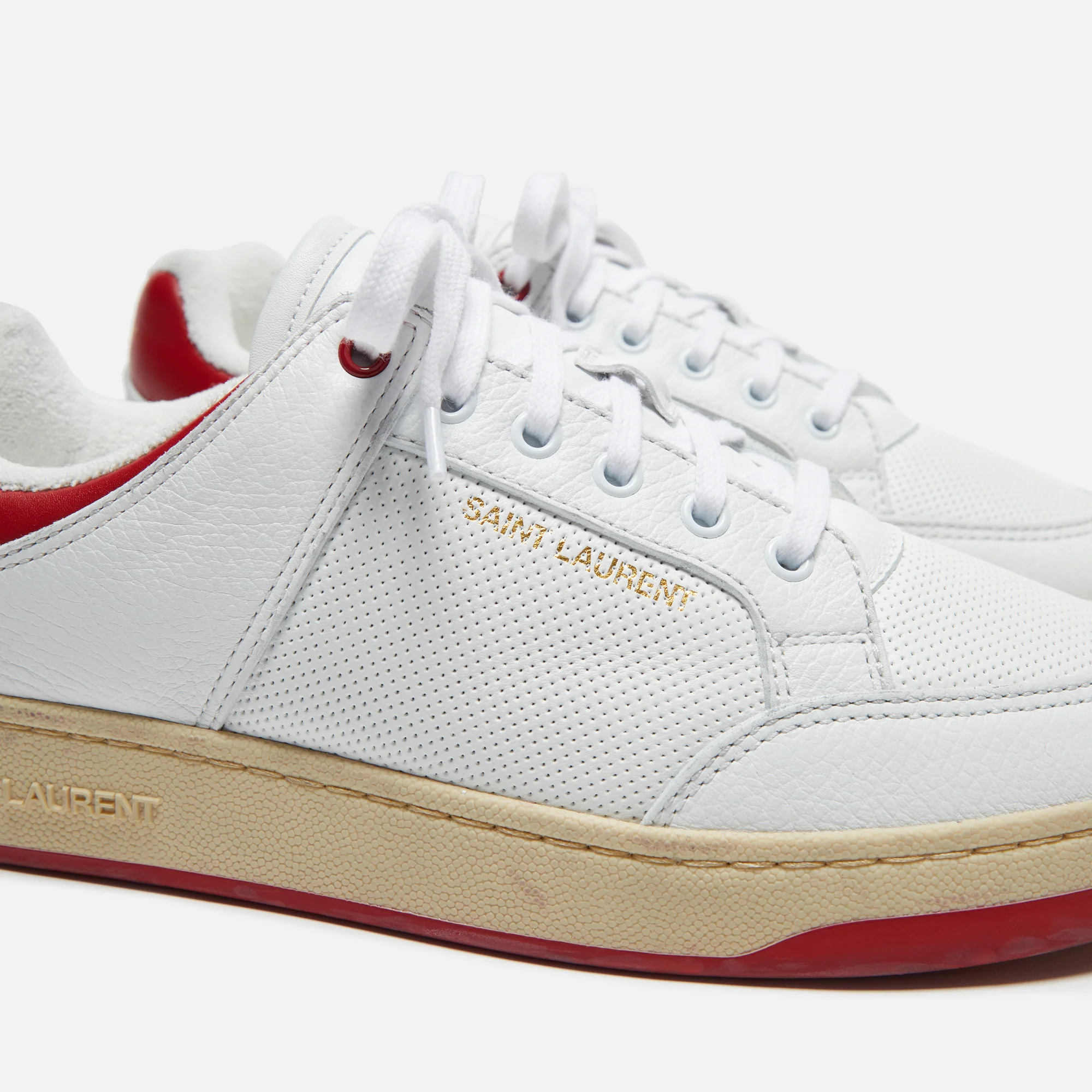 Saint Laurent SL/61 Sneakers - White / Vintage Red - Image 6