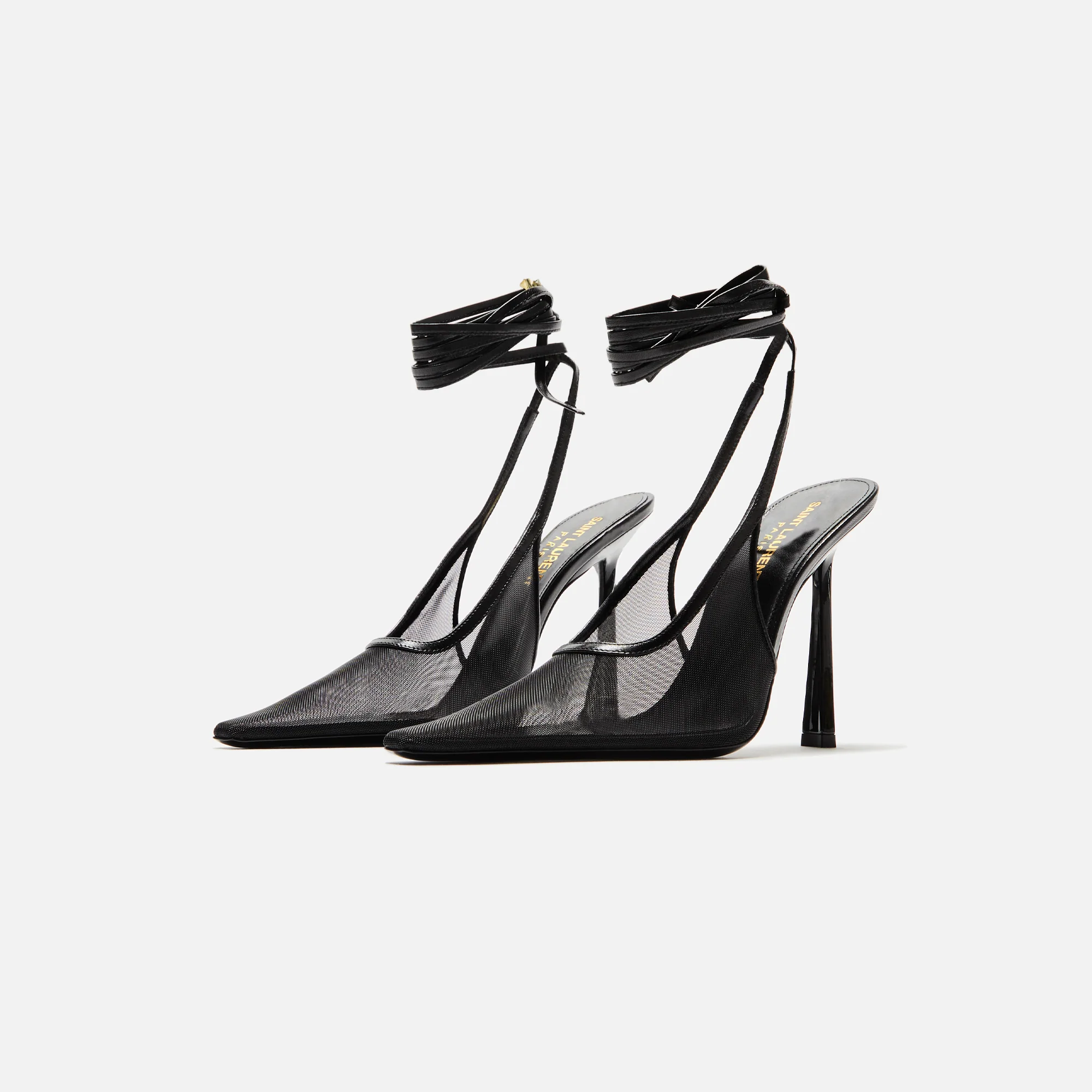 Saint Laurent Aston110 Slingback Tulle - Nero - Image 2