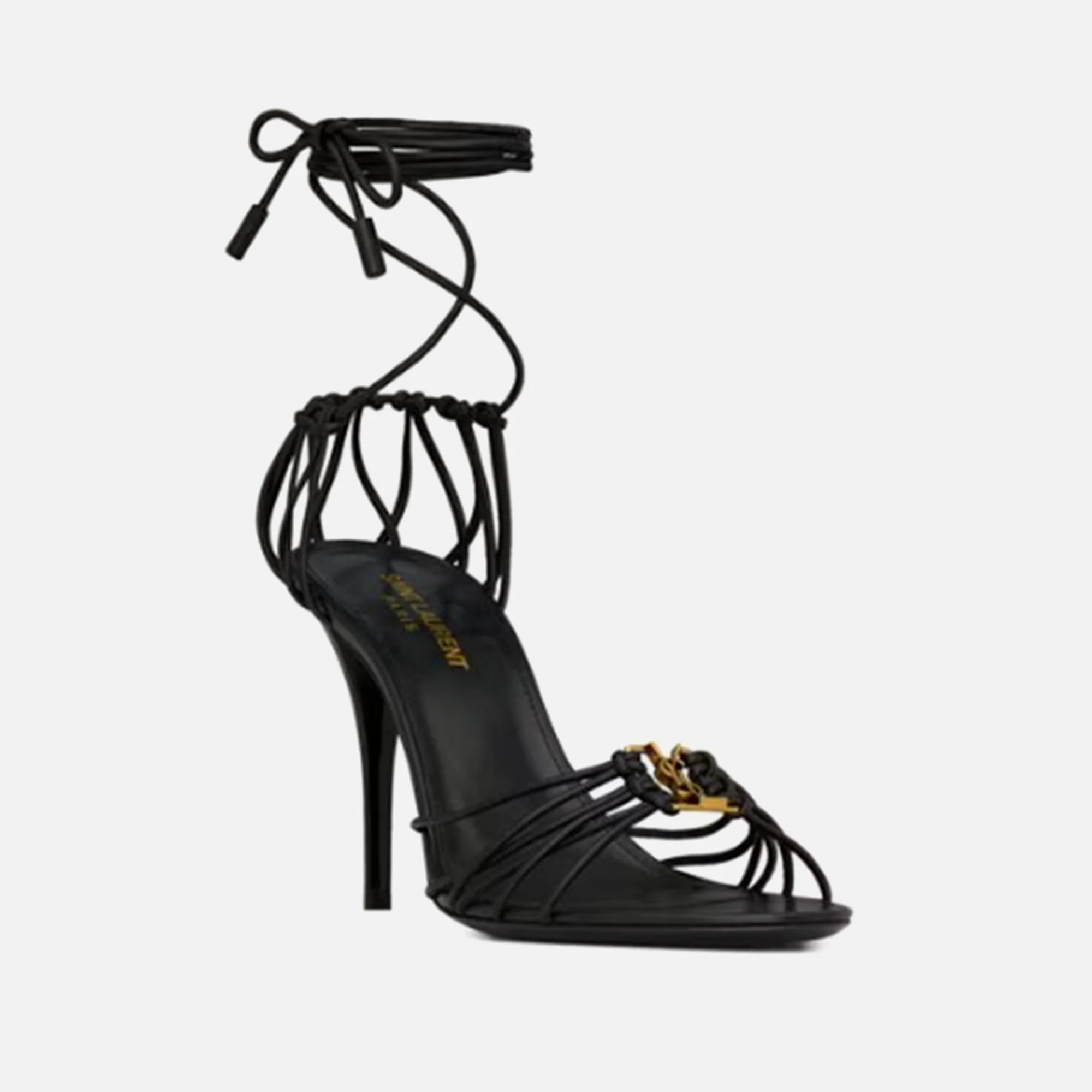 Saint Laurent Babylone 90 Sandal - Black - Image 2