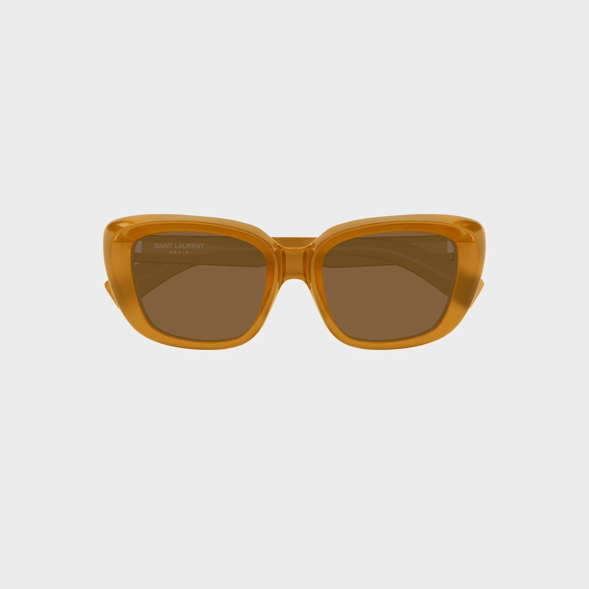 Saint Laurent Recycled Acetate Sunglasses - Yellow / Brown - Image 2