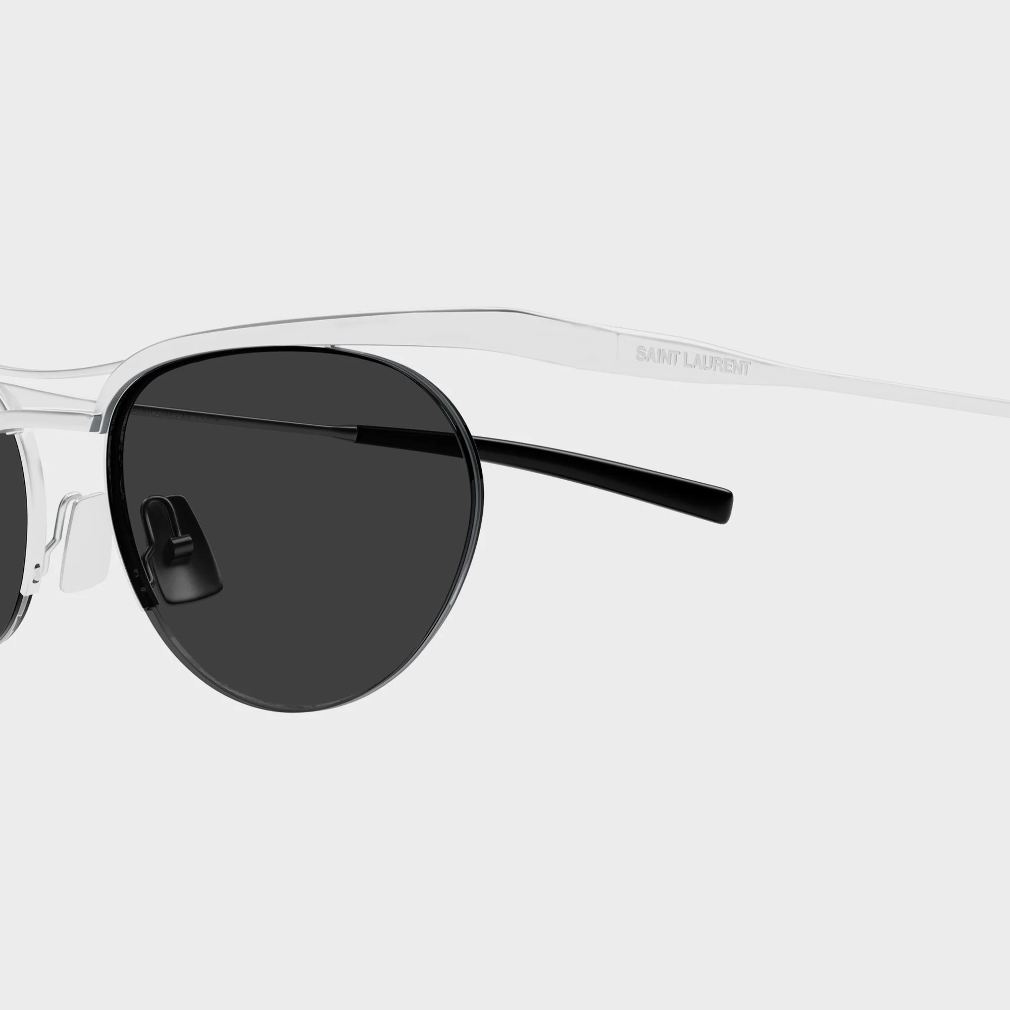 Saint Laurent Unisex 682 Sunglasses - Silver / Grey - Image 3